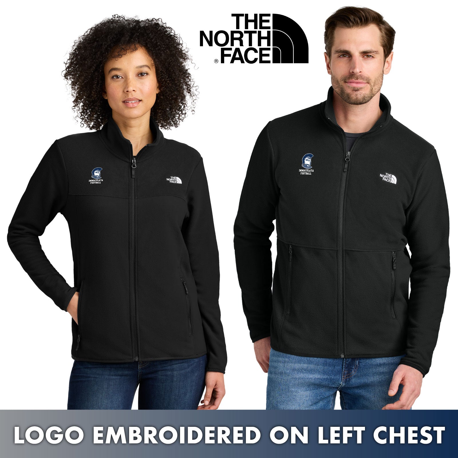 Immaculata Football - 'SPARTAN' The North Face® Men's / Women's Glacier Full-Zip Fleece Jacket