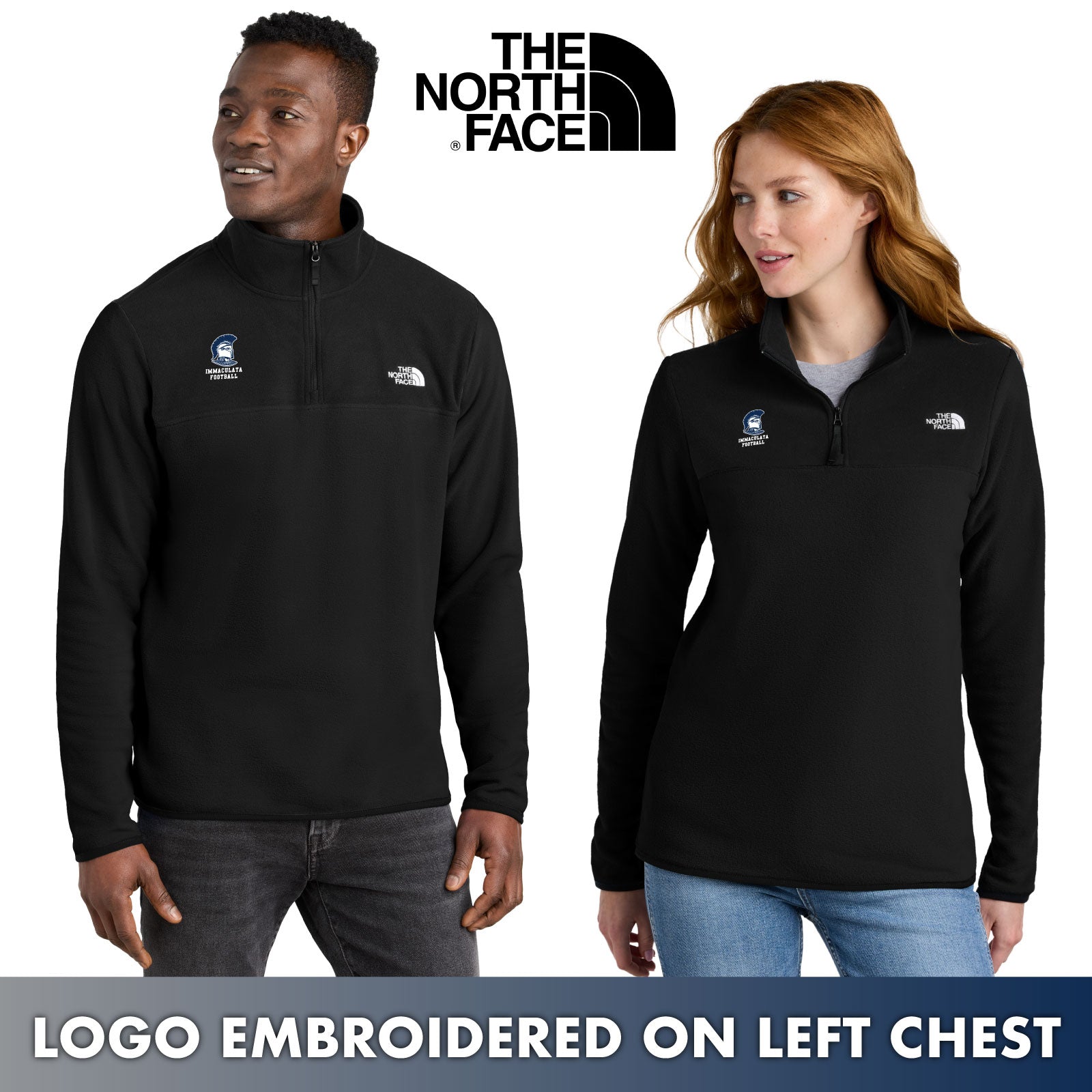 Immaculata Football - 'SPARTAN' The North Face® Men's / Women's Glacier Quarter-Zip Fleece
