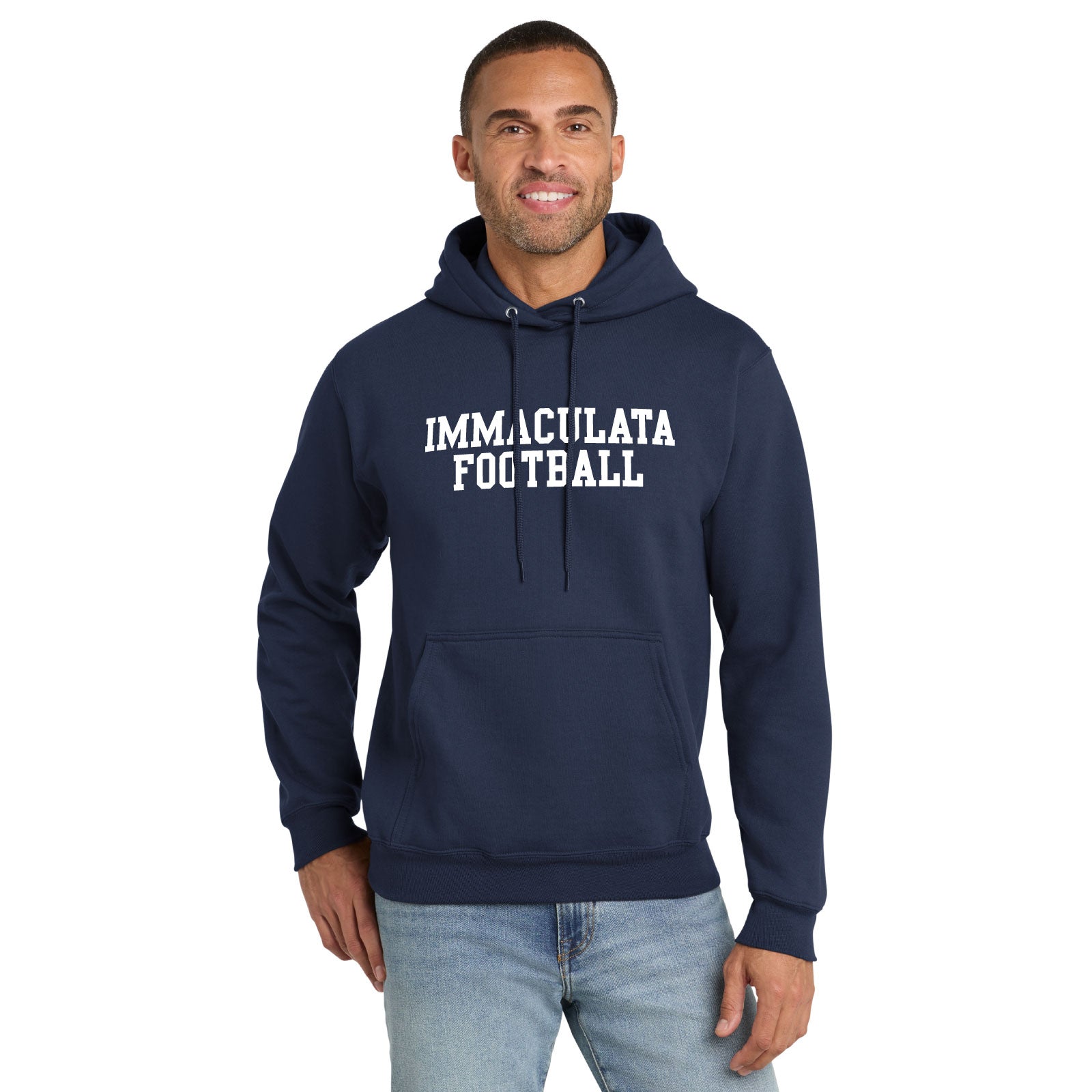 Immaculata Football - 'TEXT' Youth / Adult Unisex Fleece Hooded Sweatshirt
