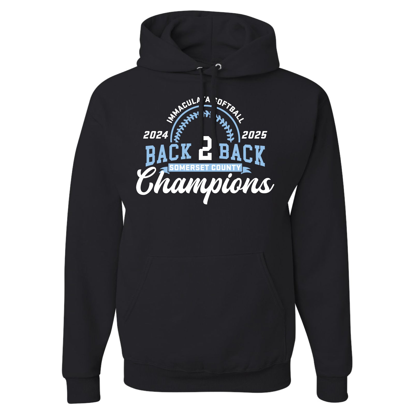 Immaculata H.S. Softball Champions - Adult Unisex Fleece Hooded Sweatshirt