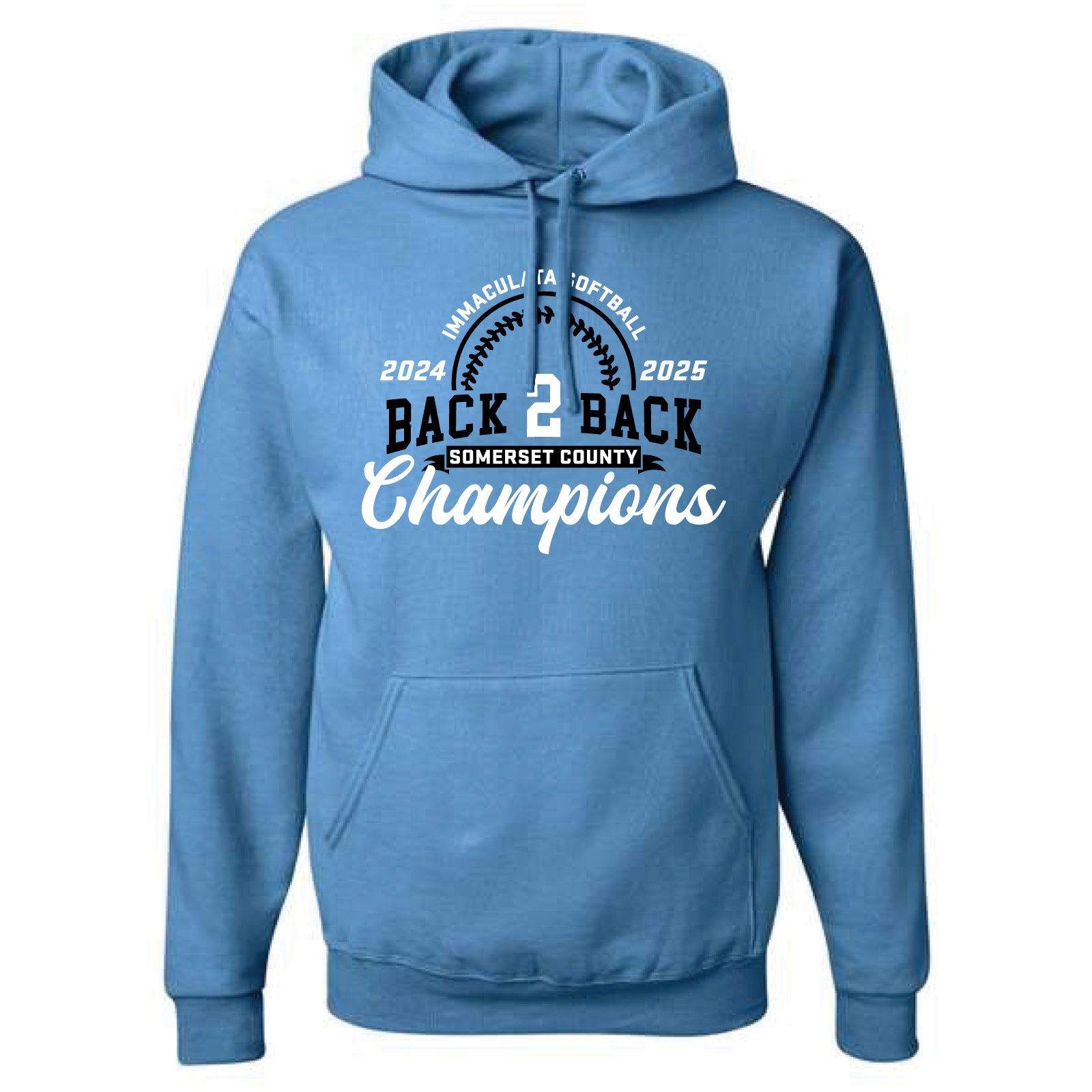 Immaculata H.S. Softball Champions - Adult Unisex Fleece Hooded Sweatshirt