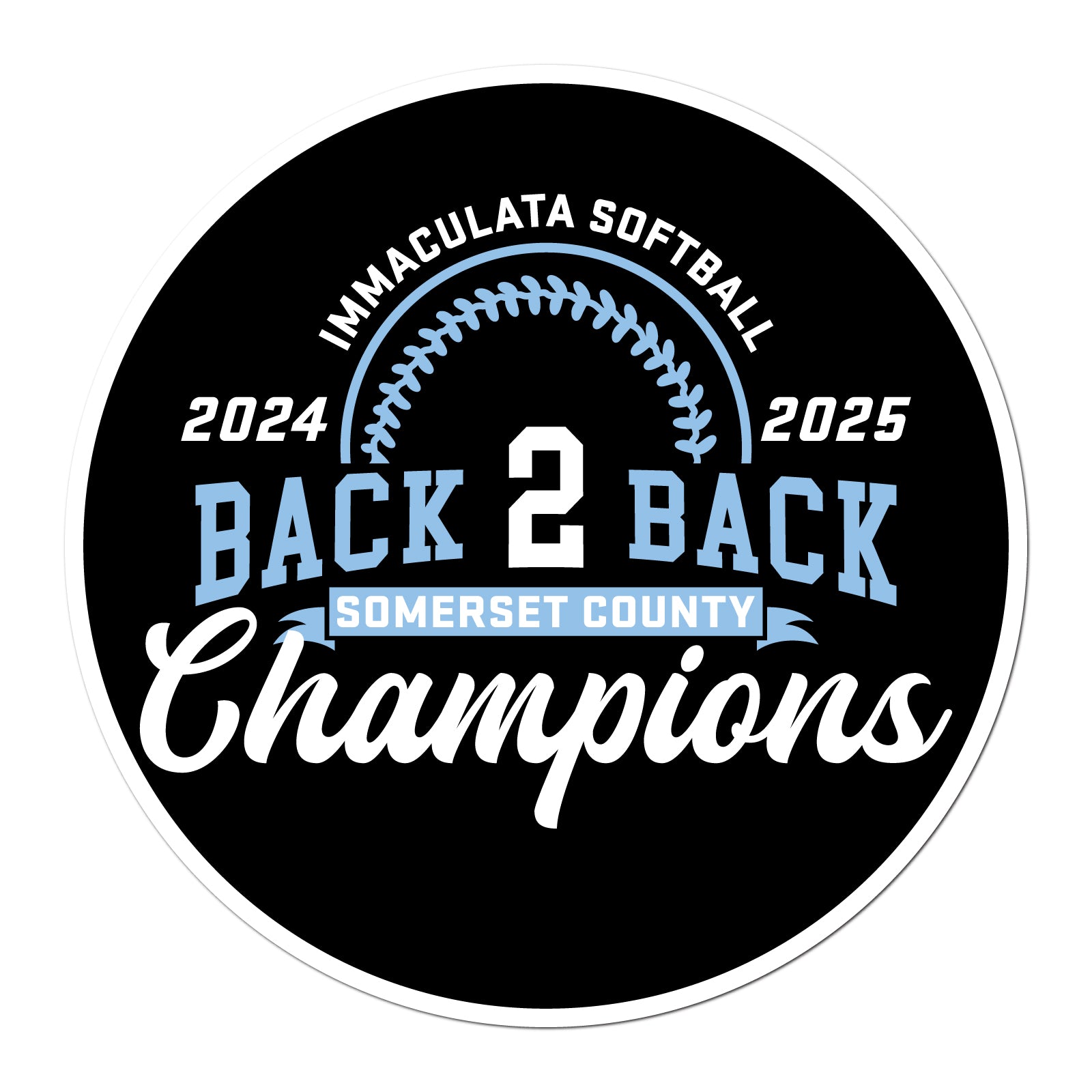 Immaculata H.S. Softball Champions - Car Magnet