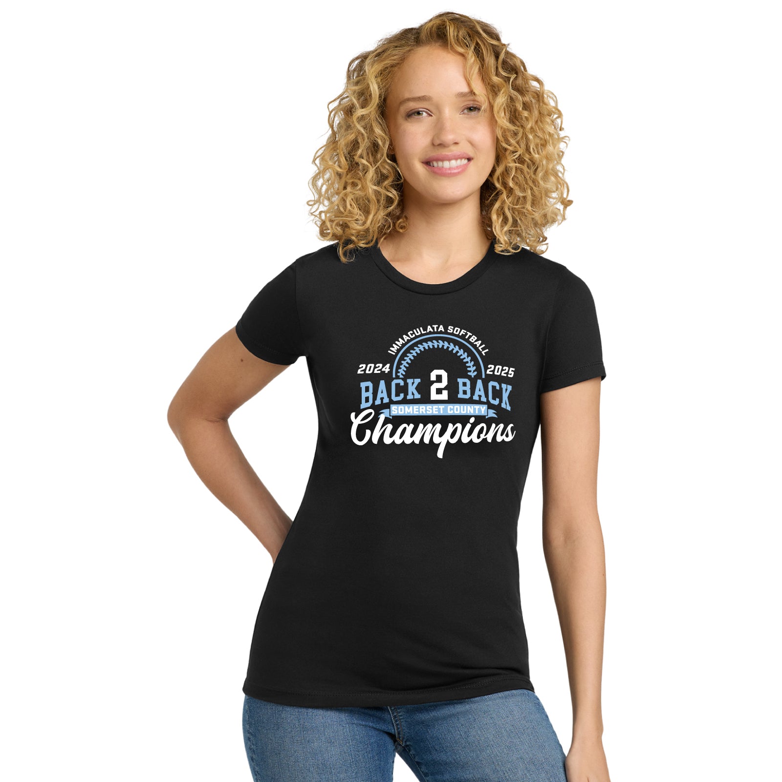 Immaculata H.S. Softball Champions - Women's/Adult Unisex Very Soft Short Sleeve Tee