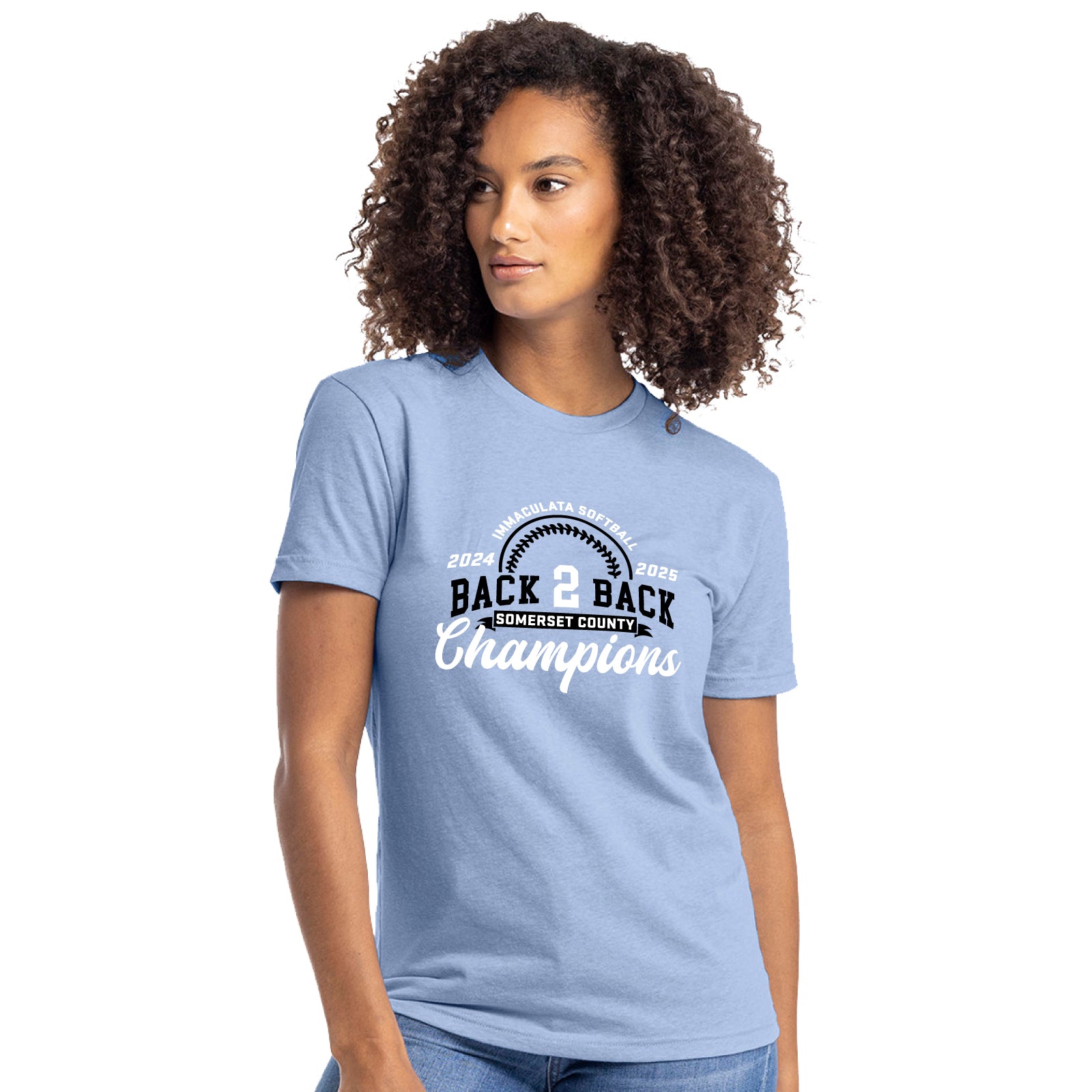 Immaculata H.S. Softball Champions - Women's/Adult Unisex Very Soft Short Sleeve Tee