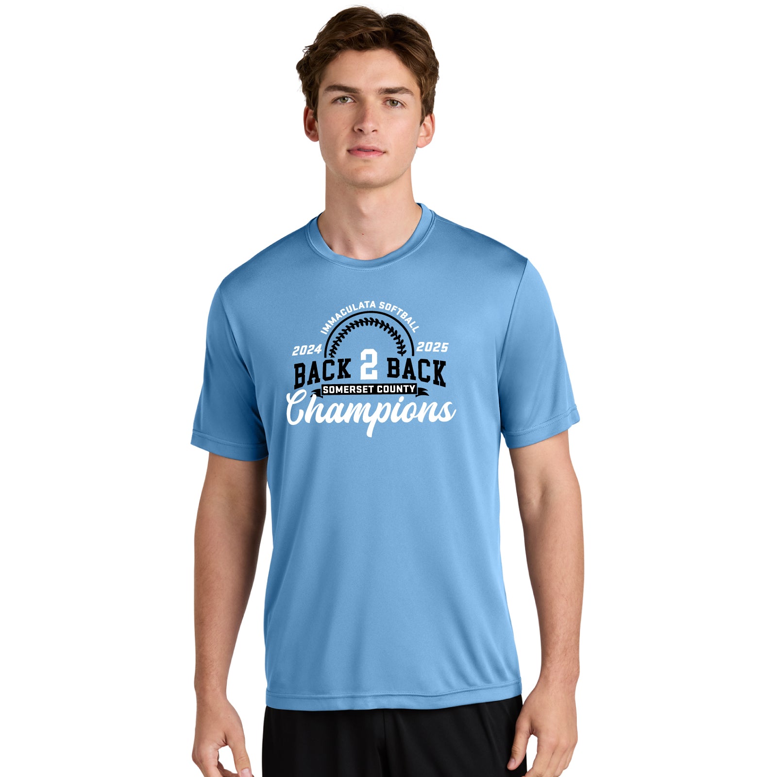 Immaculata H.S. Softball Champions - Adult/Women's Wicking Performance Short Sleeve Tee