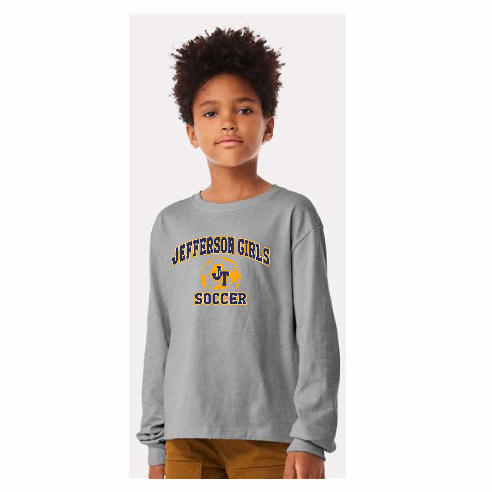 13. Jefferson Girls Soccer - Youth Long Sleeve T-Shirt