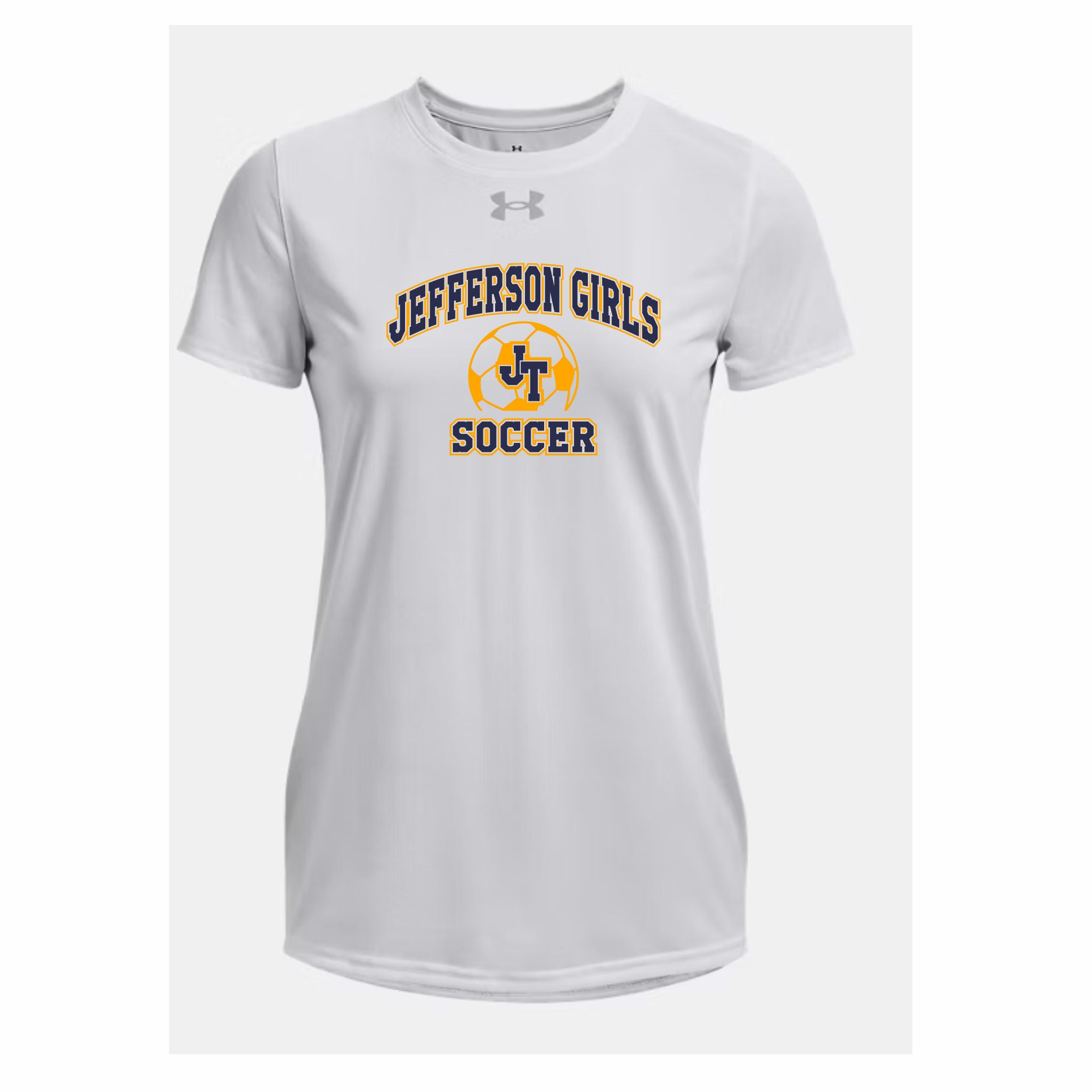 06. Jefferson Girls Soccer - Ladies UA Short Sleeve Tech T