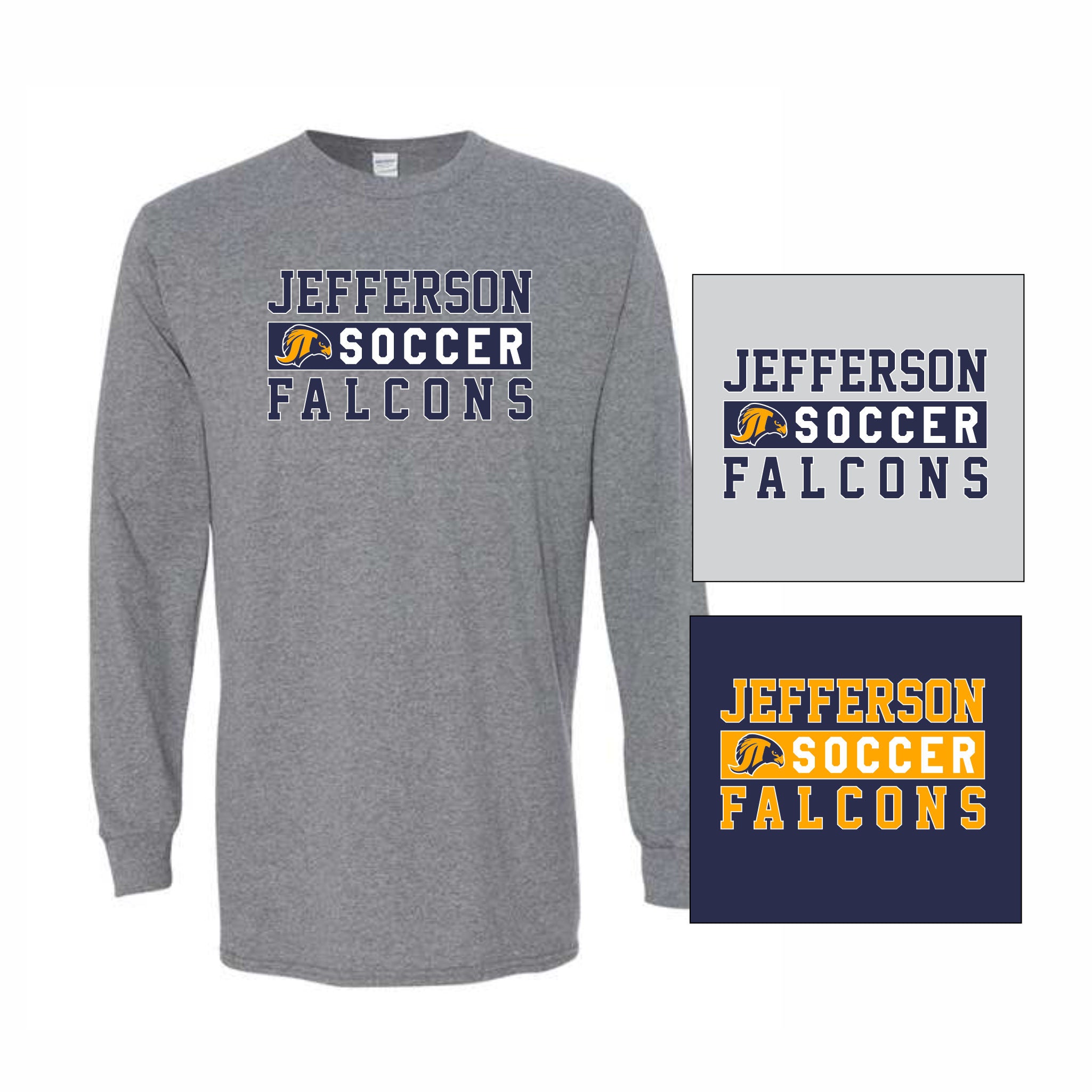 23. Jefferson Girls Soccer - Long Sleeve T-Shirt