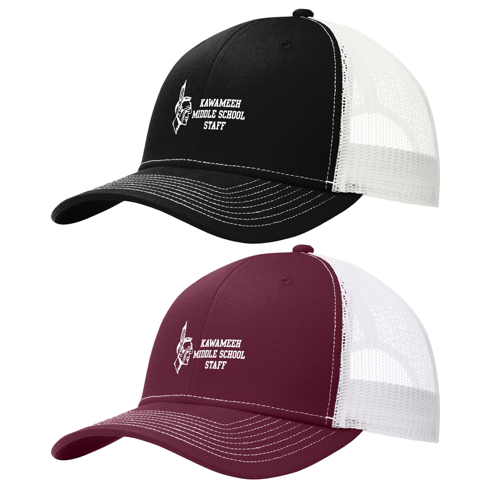 Kawameeh M.S. Staff - 'STRAIGHT TEXT' Snapback Trucker Cap