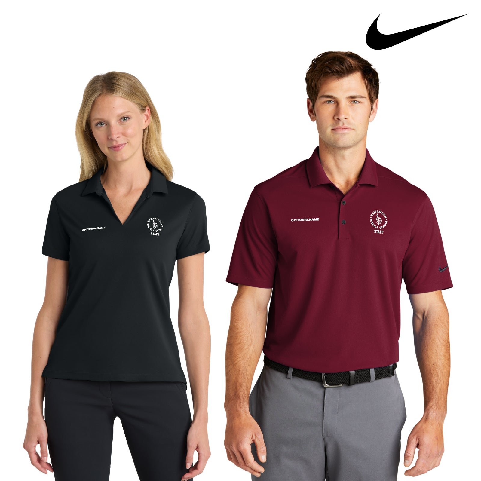 Kawameeh M.S. Staff - 'CIRCLE' Nike® Men's / Women's Dri-FIT Micro Pique Polo