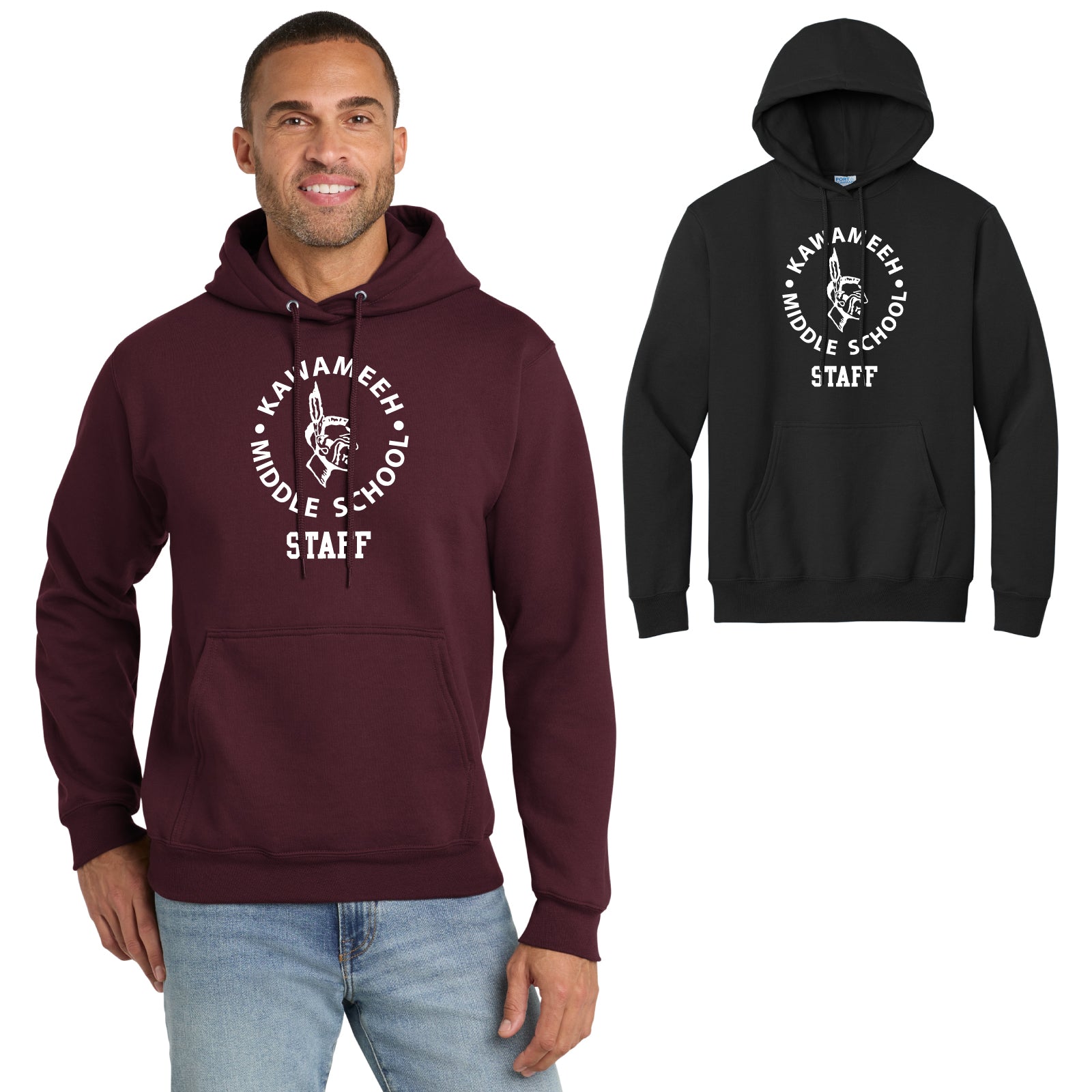 Kawameeh M.S. Staff - 'CIRCLE' Adult Unisex Fleece Hooded Sweatshirt