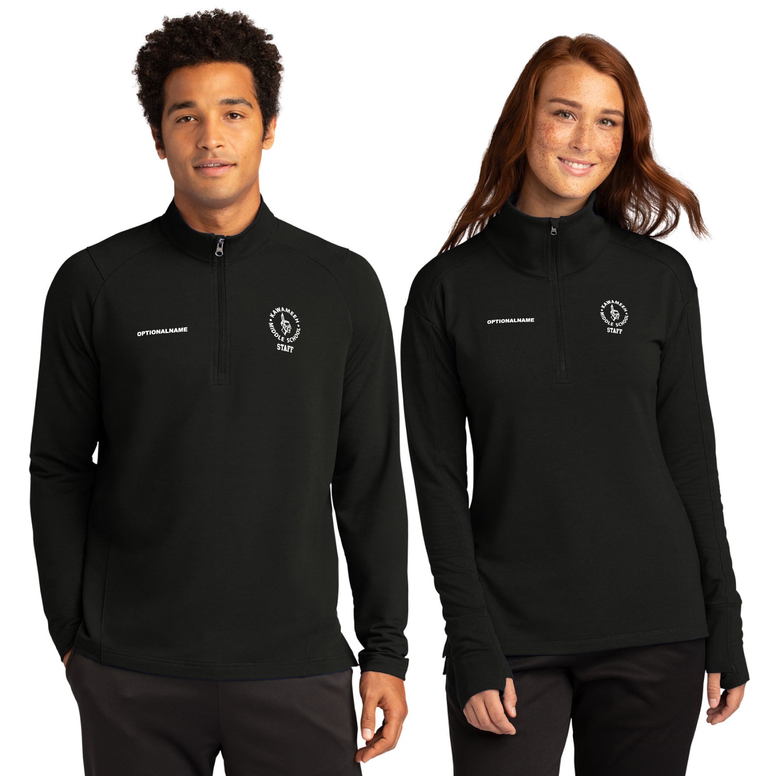 Kawameeh M.S. Staff - 'CIRCLE' Men's / Women's Flex Fleece Quarter-Zip