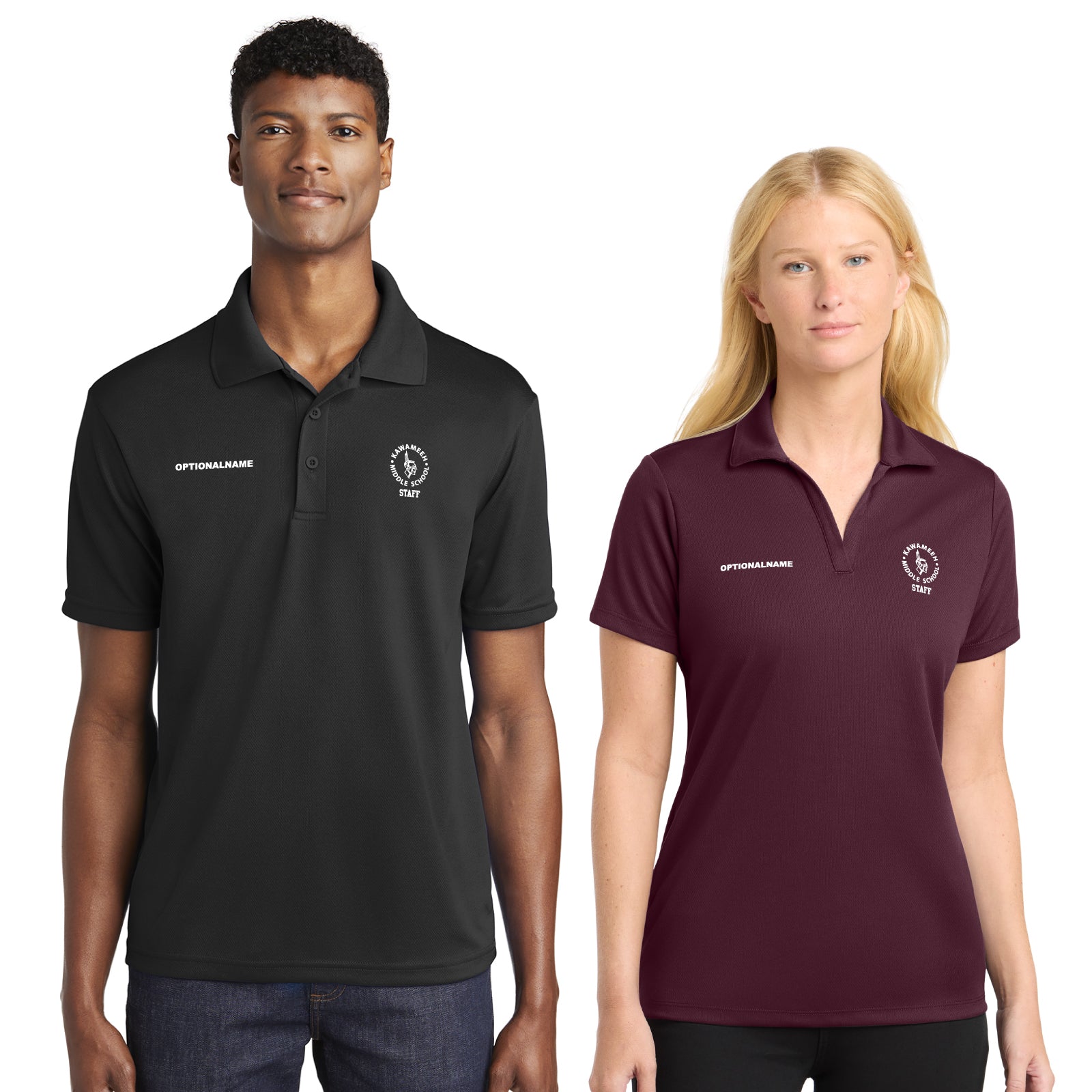 Kawameeh M.S. Staff - 'CIRCLE' Men's / Women's RacerMesh® Short Sleeve Polo