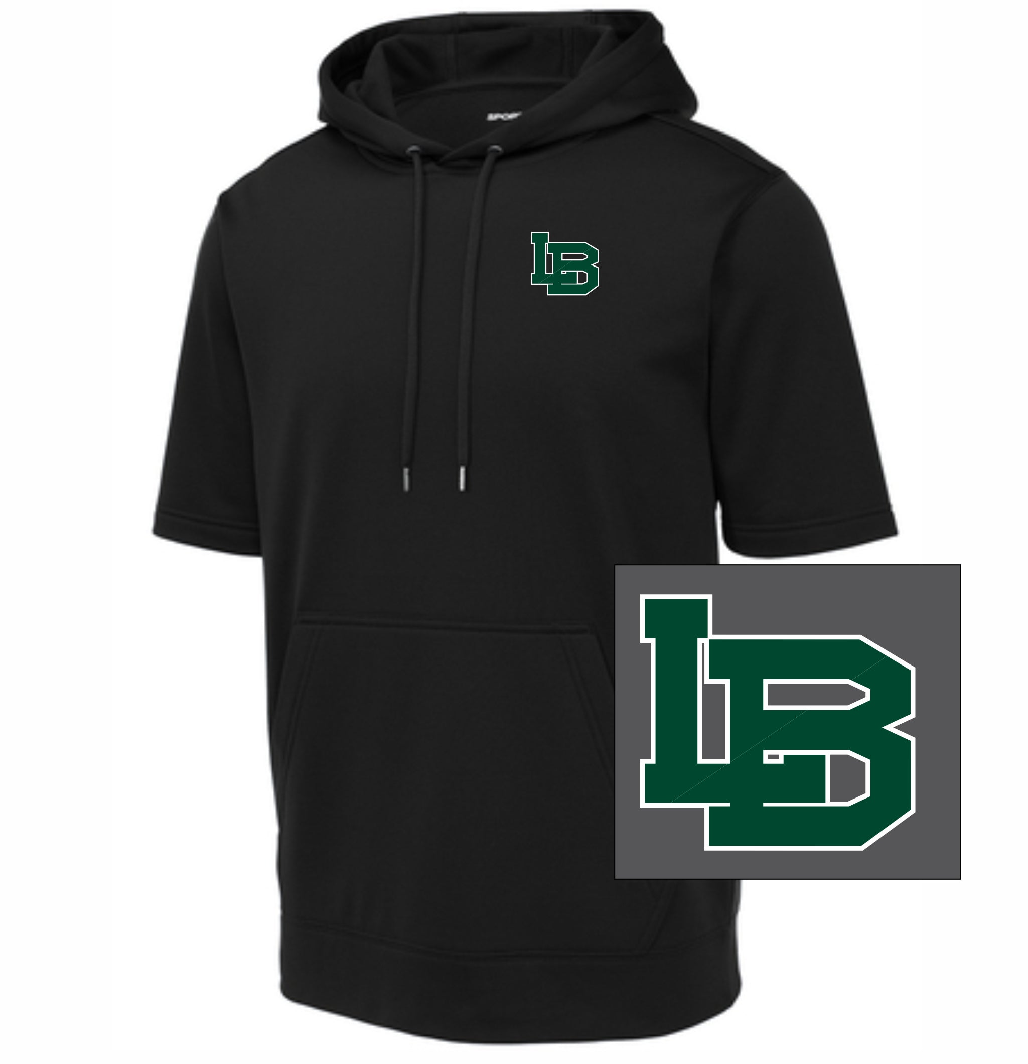 31. LB Middle School - Short Sleeve Hooded Sweatshirt