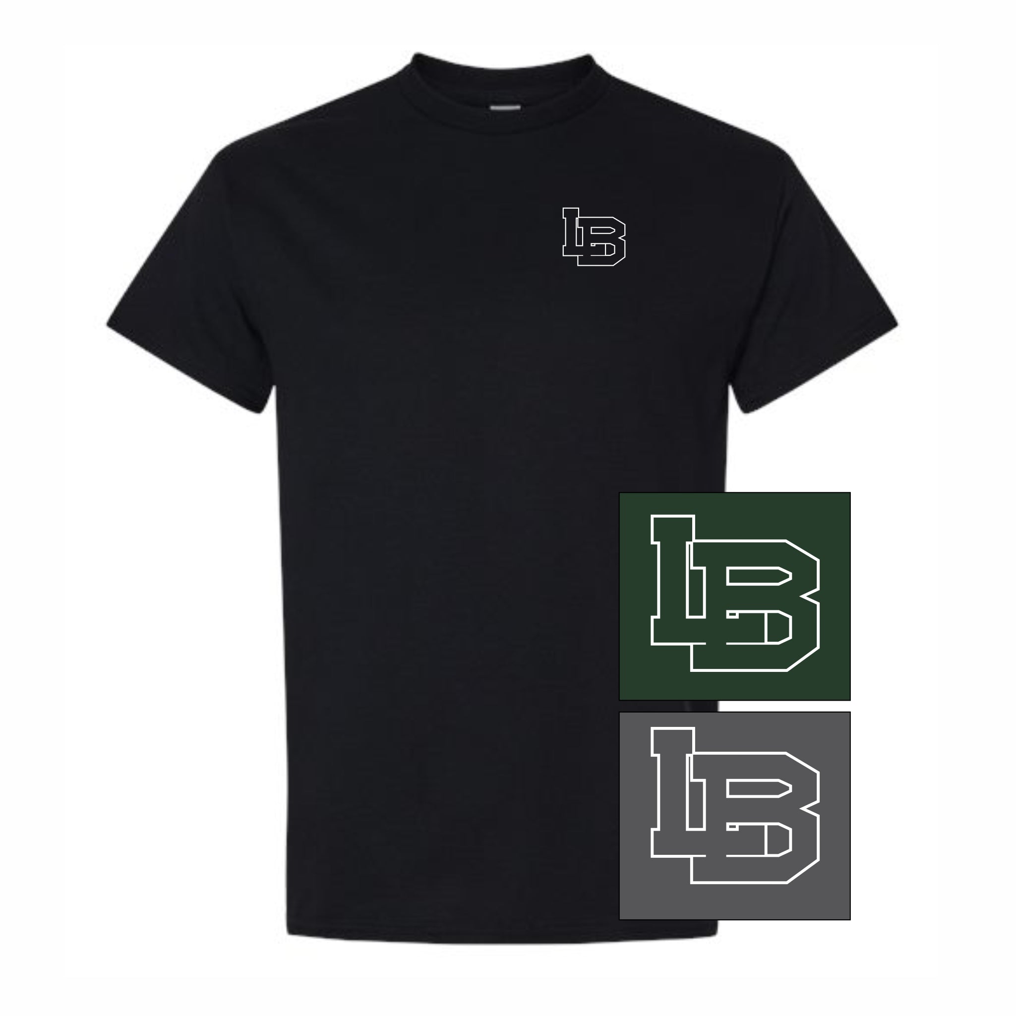 23. LB Middle School - Small LB Chest Short Sleeve T-Shirt