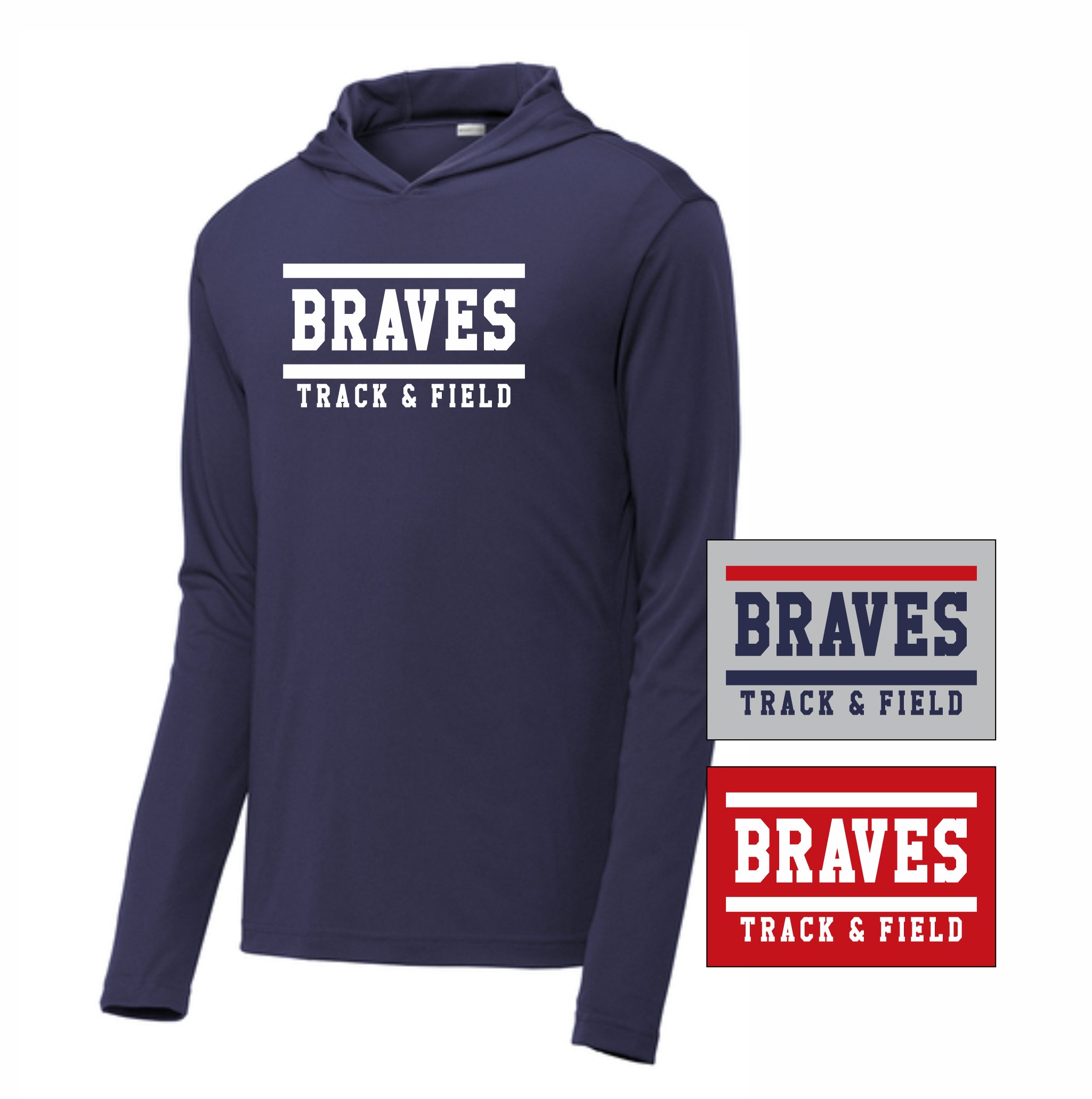 18. Manalapan T&F - Long Sleeve Dri-Fit Hooded T-Shirt