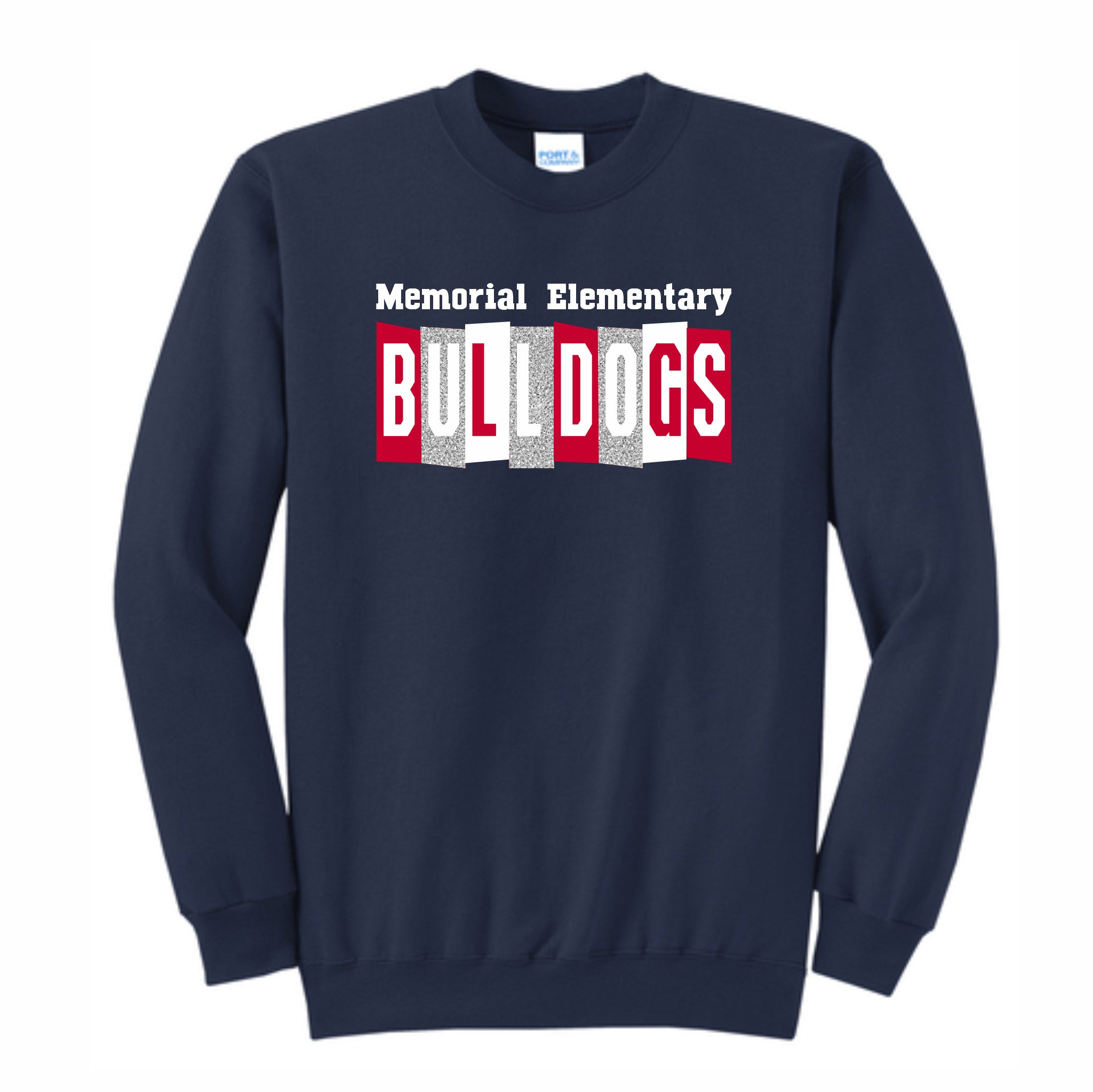 25. Memorial Elem. - Glitter Bulldogs Crewneck