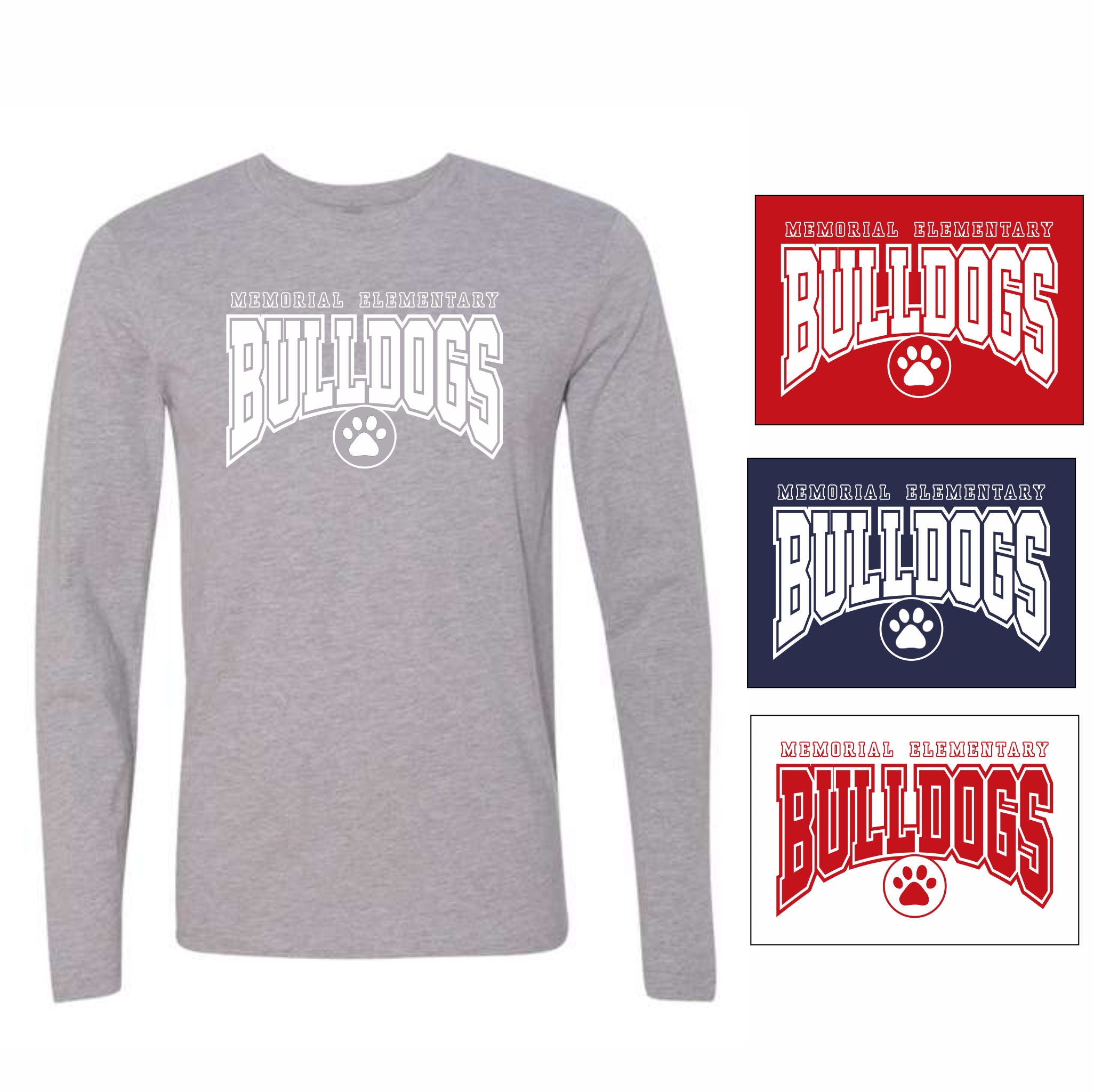 11. Memorial Elem. - Varsity Long Sleeve T-Shirt