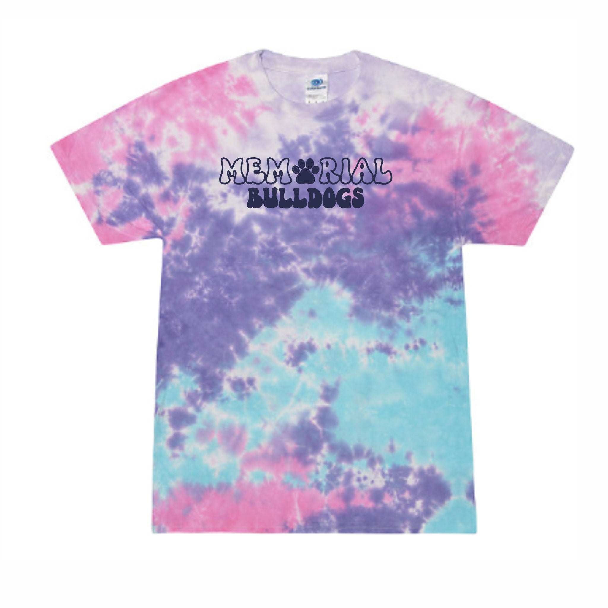 01. Memorial Elem. - Puff Print Tie Dye T-Shirt