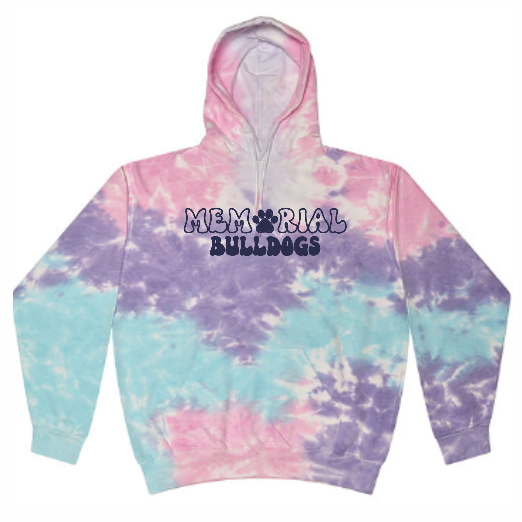 02. Memorial Elem. - Puff Print Tie-Dye Hoody