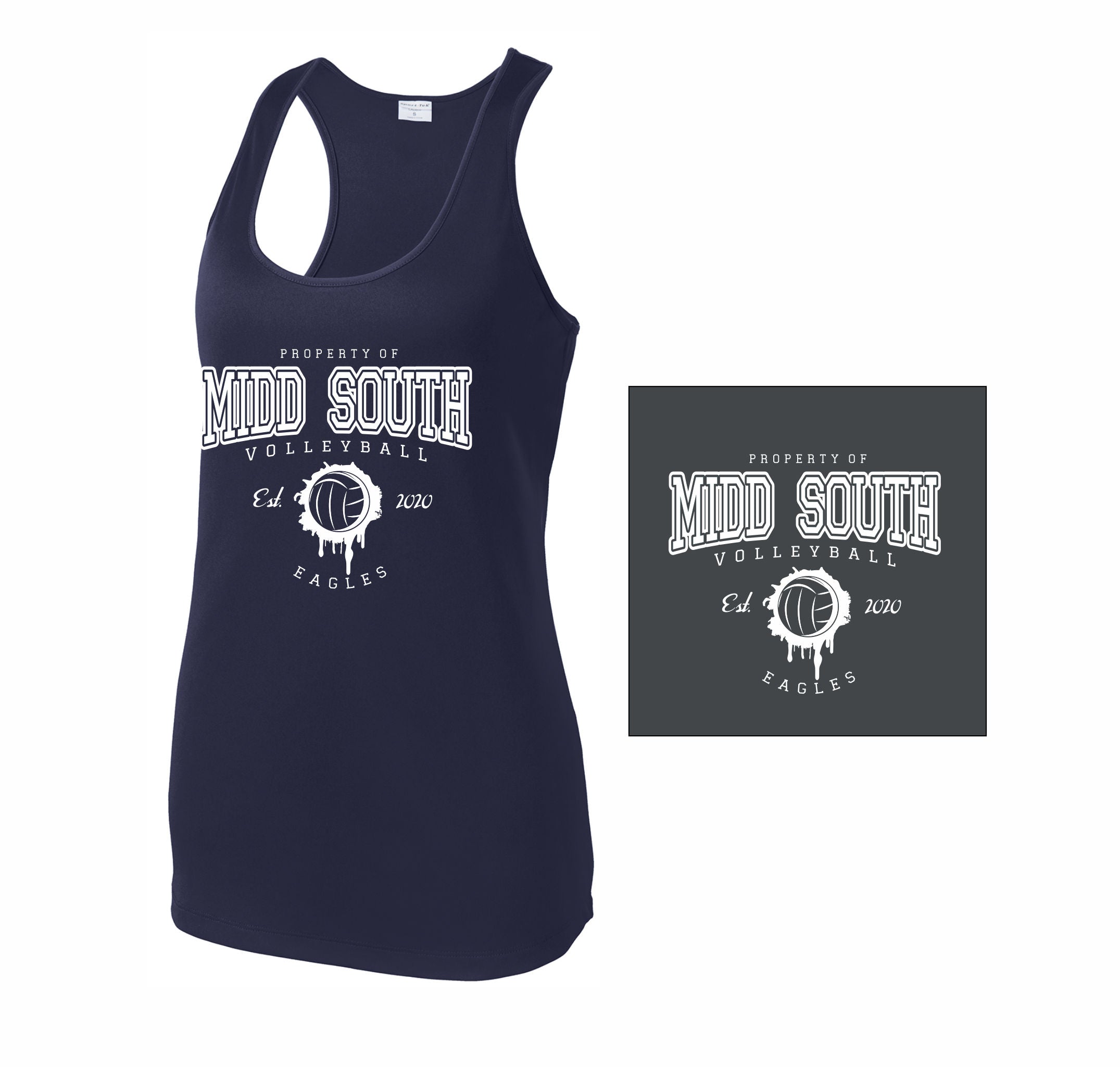 7. Midd South Girls VB - Ladies Tank Top