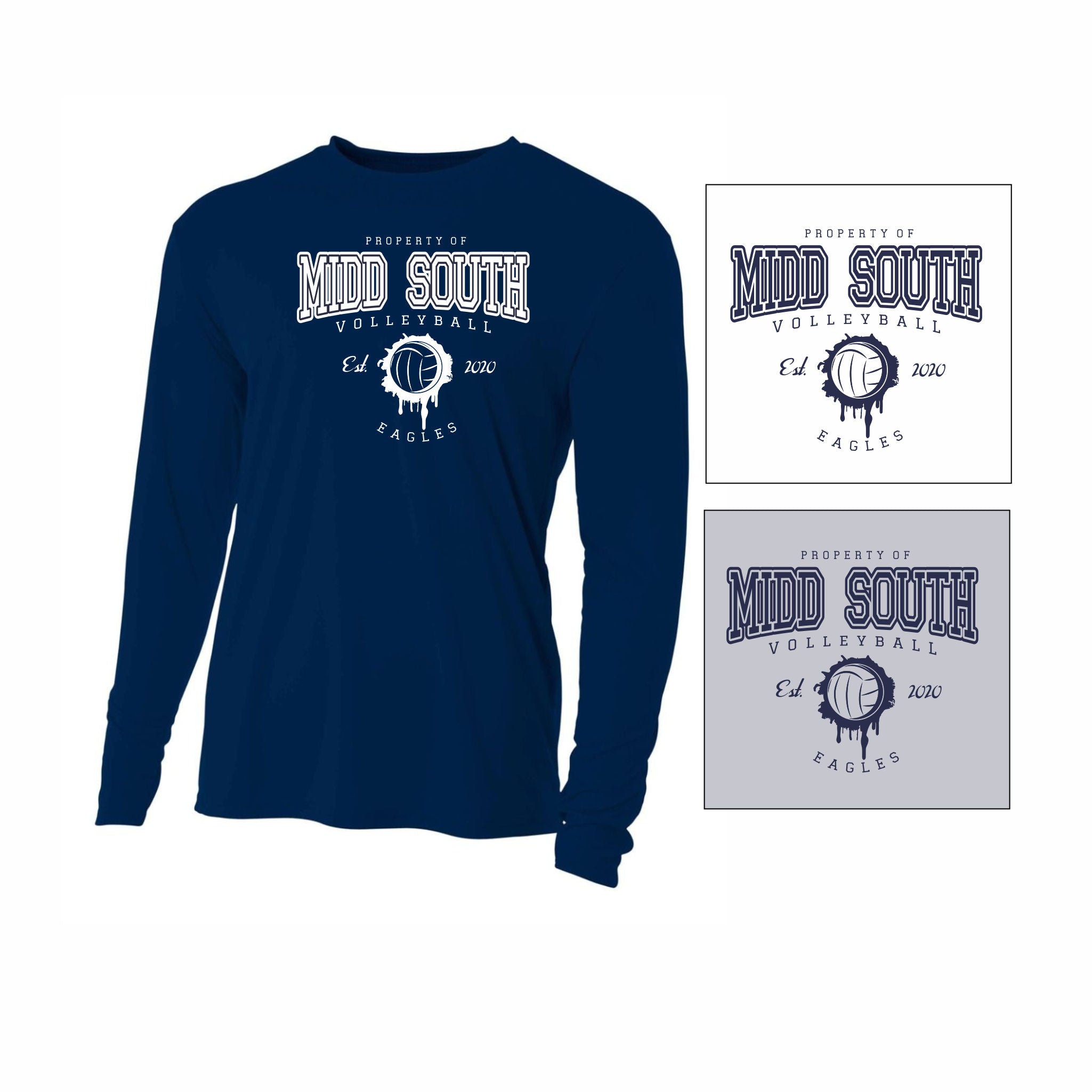13. Midd South Girls VB - Long Sleeve Dri-Fit
