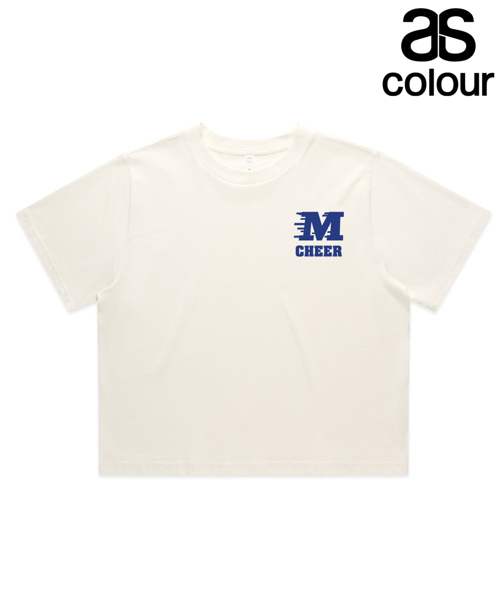 Middlesex H.S. Cheer - Embroidered AS Colour® Women's Cropped Short Sleeve Tee