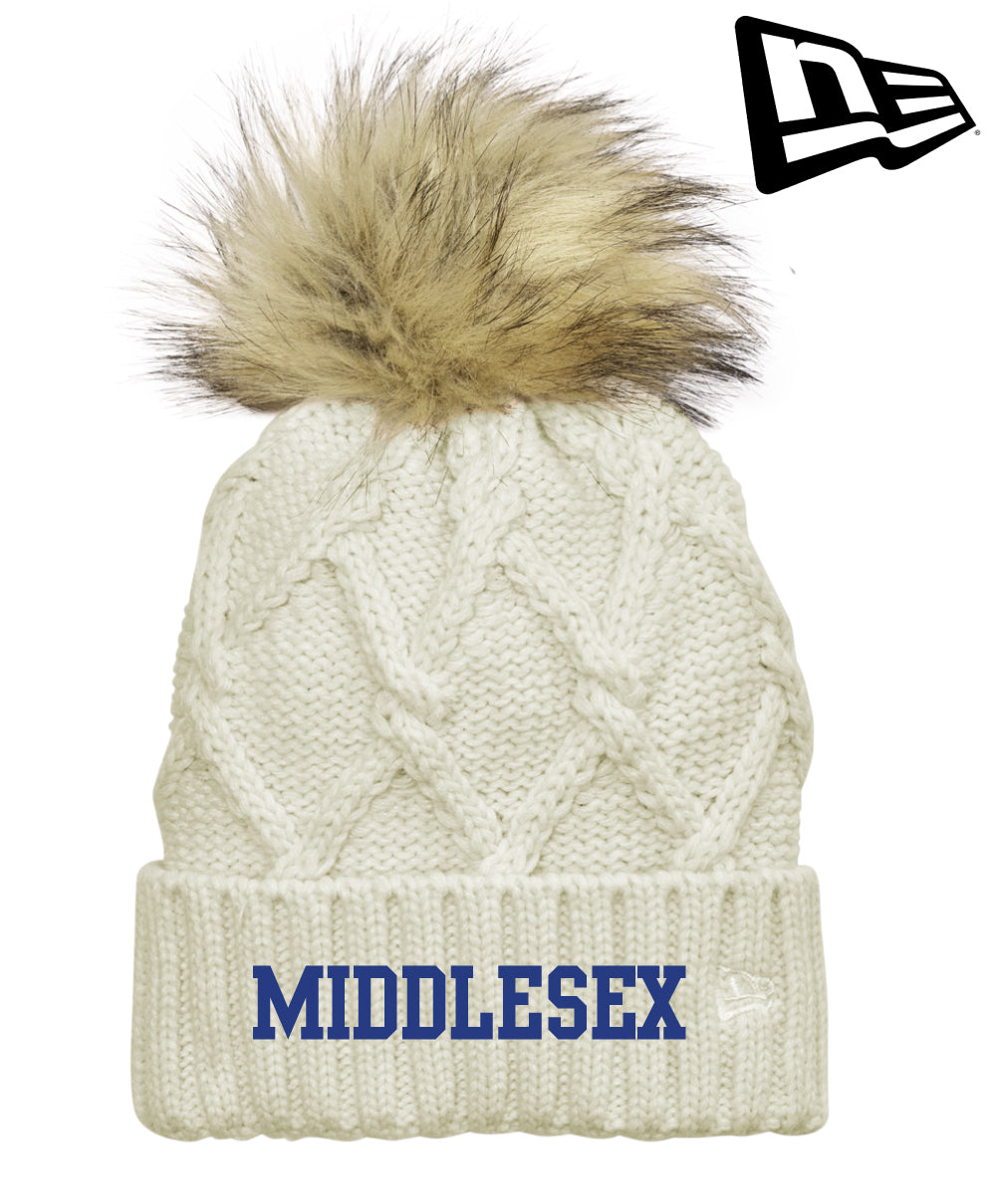 Middlesex H.S. Cheer - Embroidered New Era® Faux Fur Pom Beanie