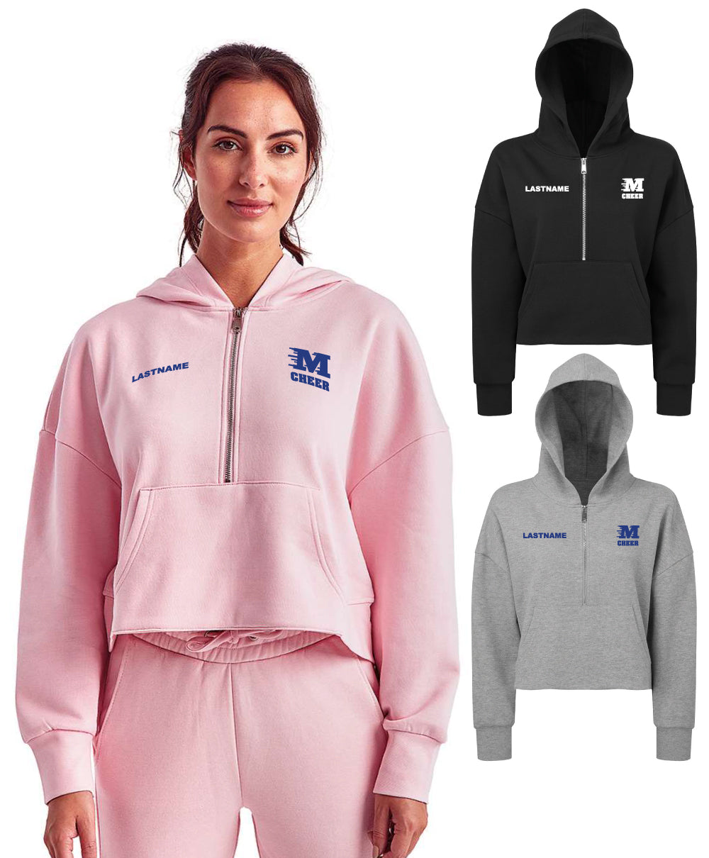 Middlesex H.S. Cheer - Embroidered Women's Half-Zip Hooded Sweatshirt