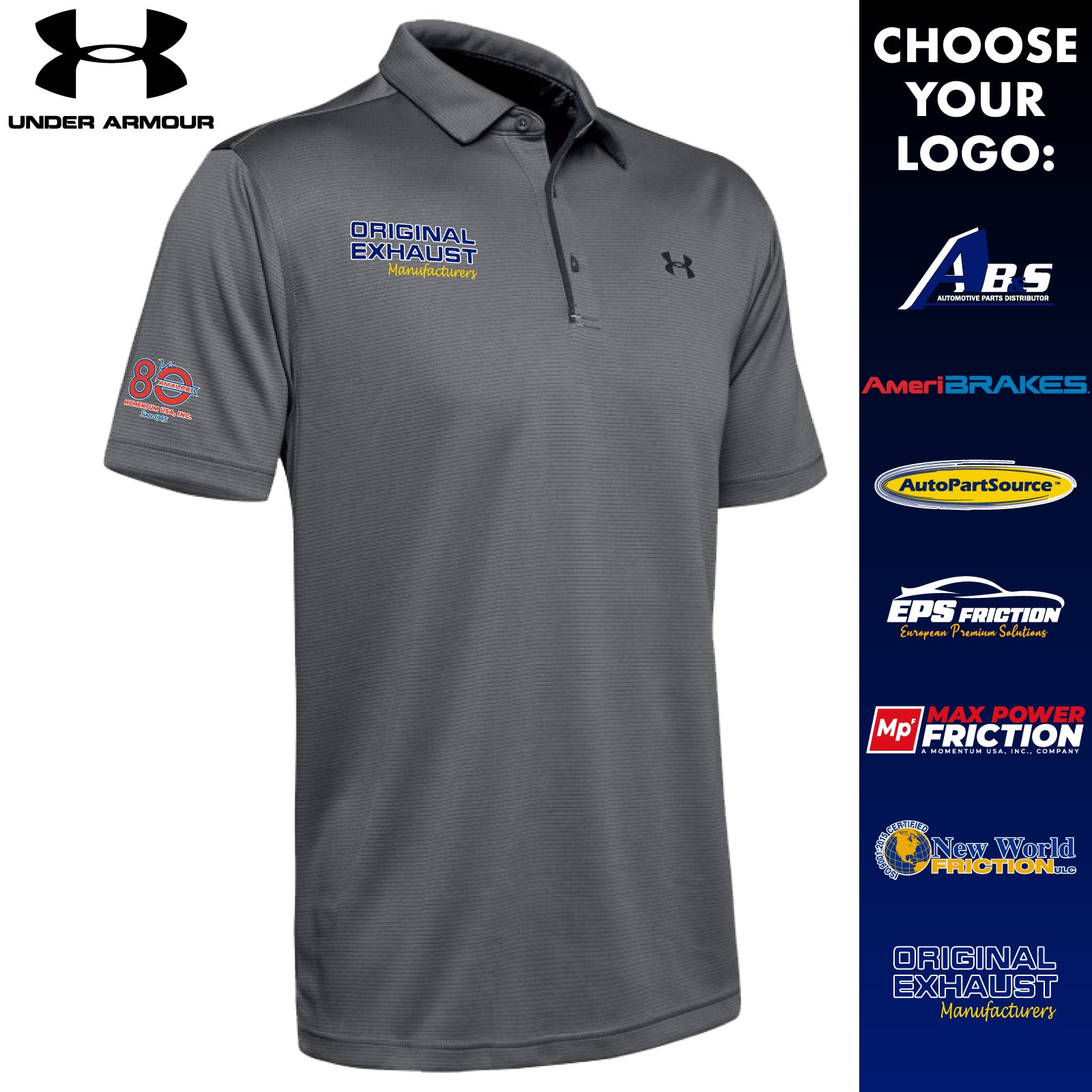 Momentum - Embroidered Under Armour® Adult Unisex Tech Short Sleeve Polo