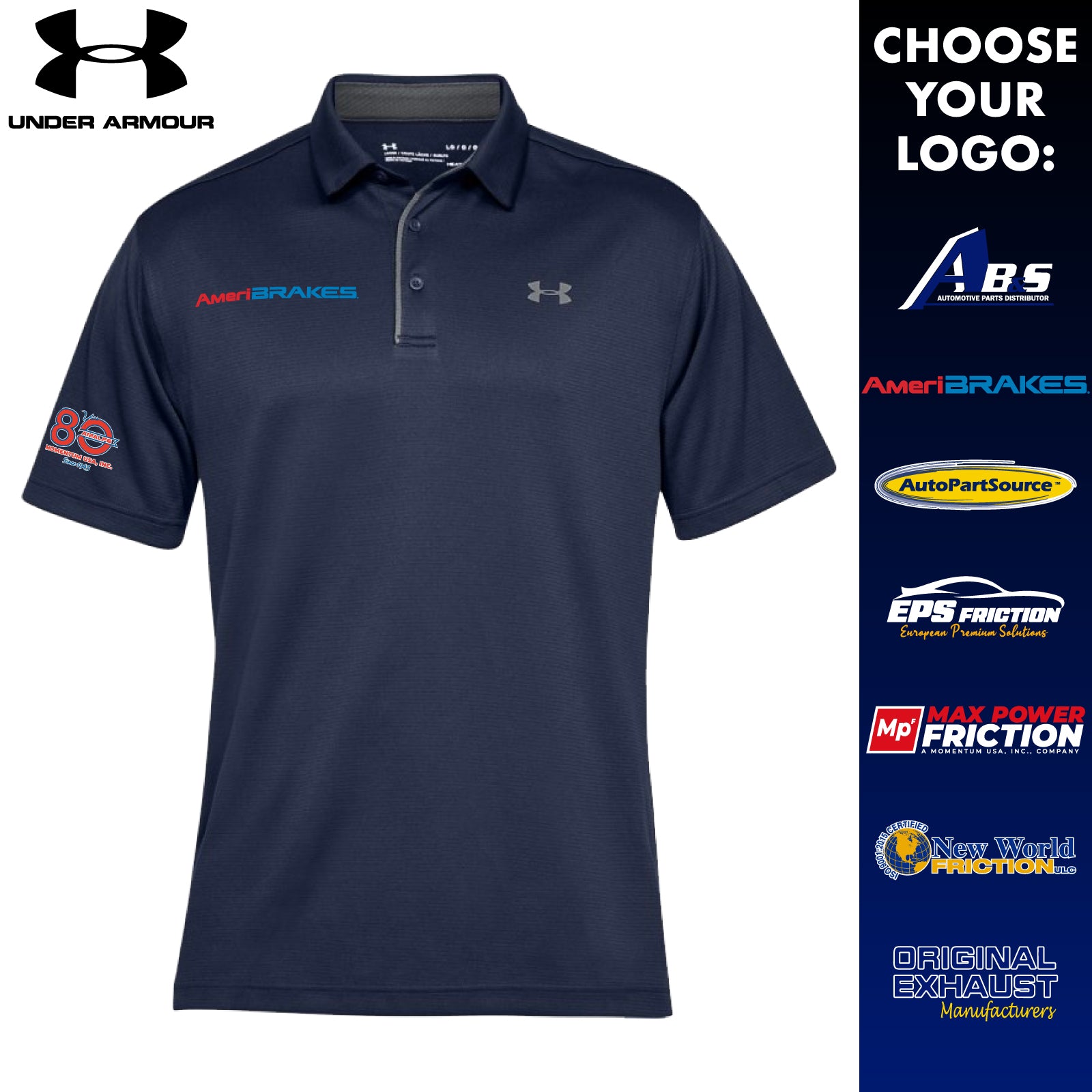 Momentum - Embroidered Under Armour® Adult Unisex Tech Short Sleeve Polo