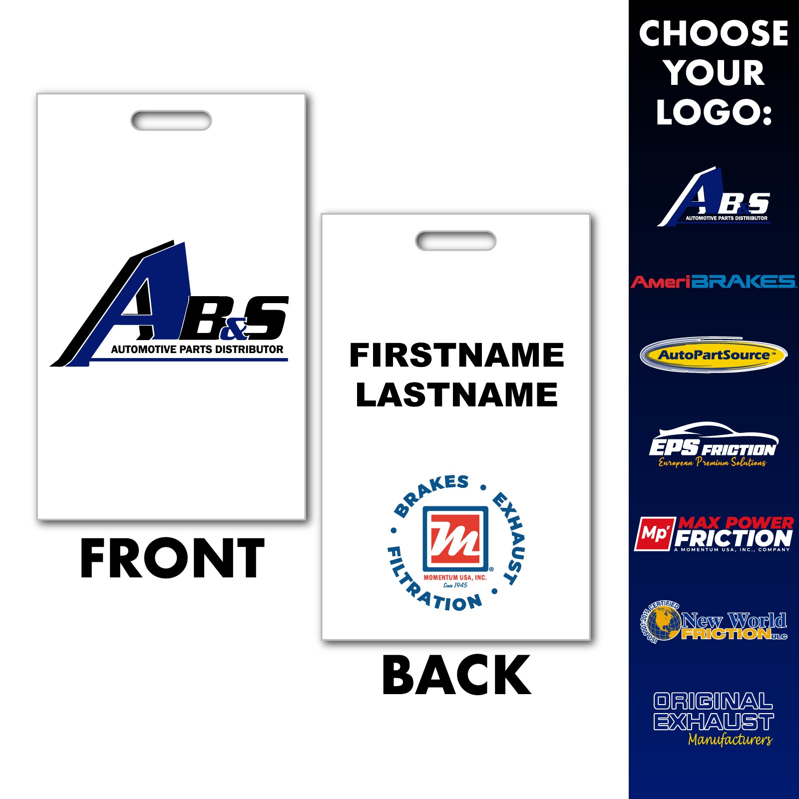 Momentum - Bag Tag w/Personalized Name Included