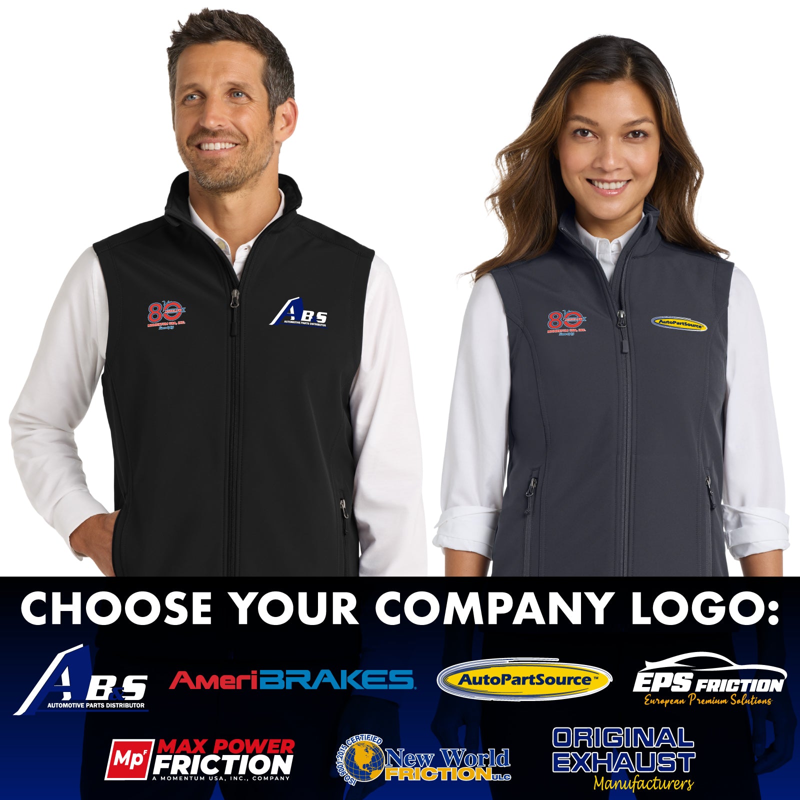 Momentum - Embroidered Men's/Women's Full-Zip Soft Shell Vest