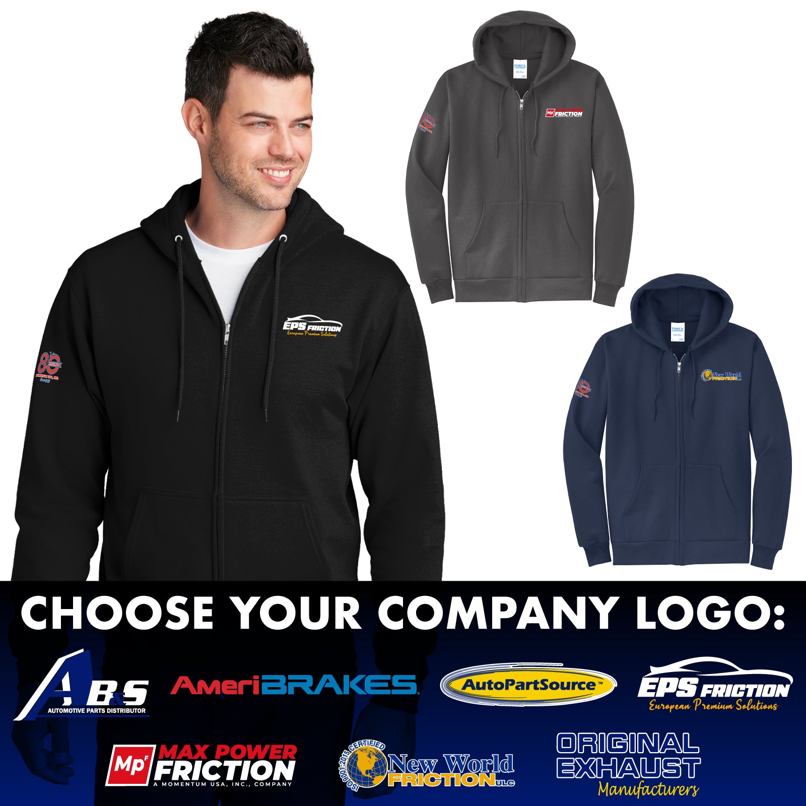 Momentum - Embroidered Adult Unisex Fleece Full-Zip Hooded Sweatshirt