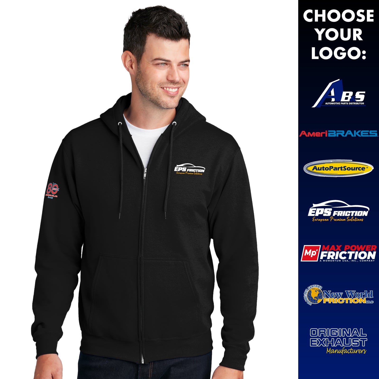 Momentum - Embroidered Adult Unisex Fleece Full-Zip Hooded Sweatshirt