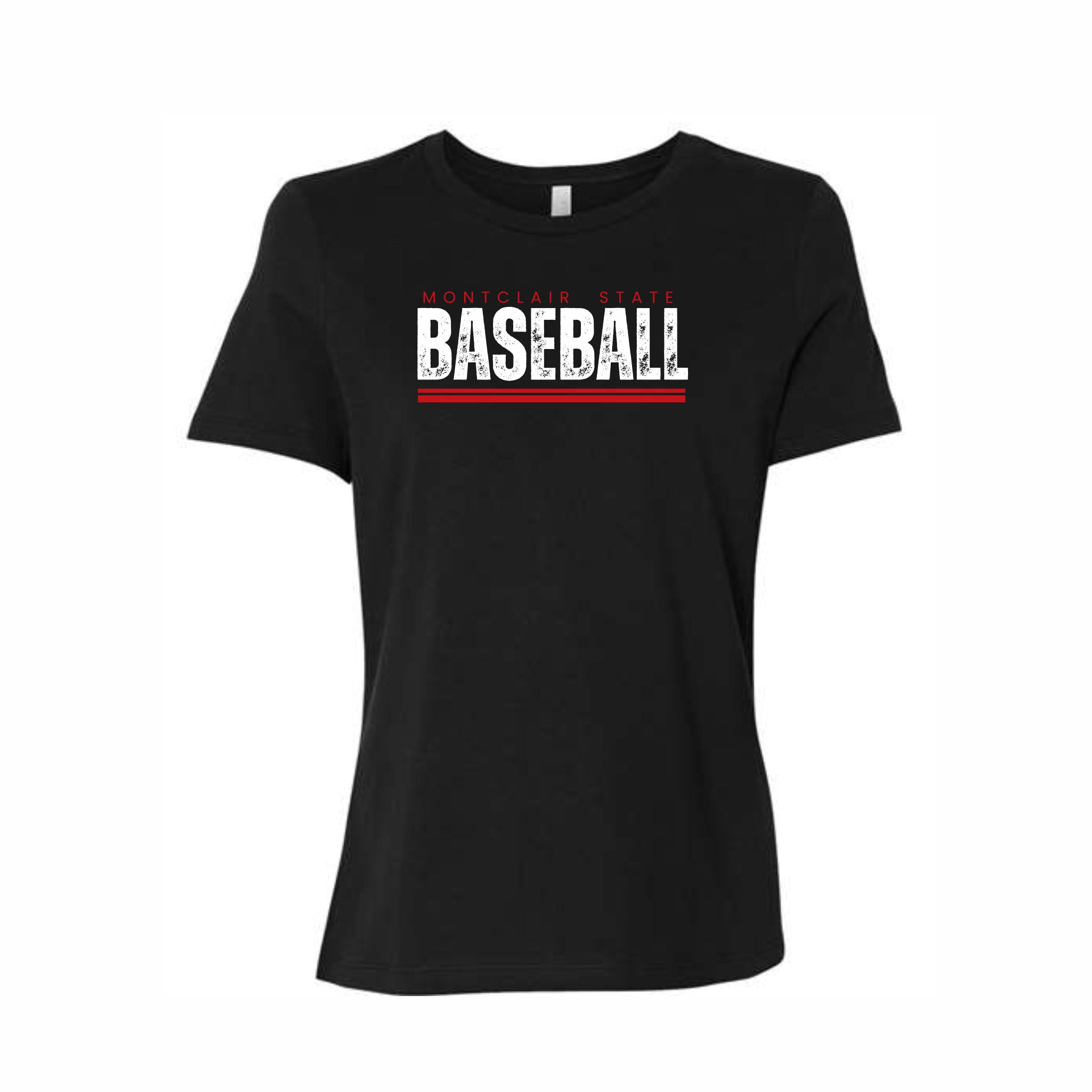 18. Montclair State Baseball Parents - Lines Design Ladies T-Shirt