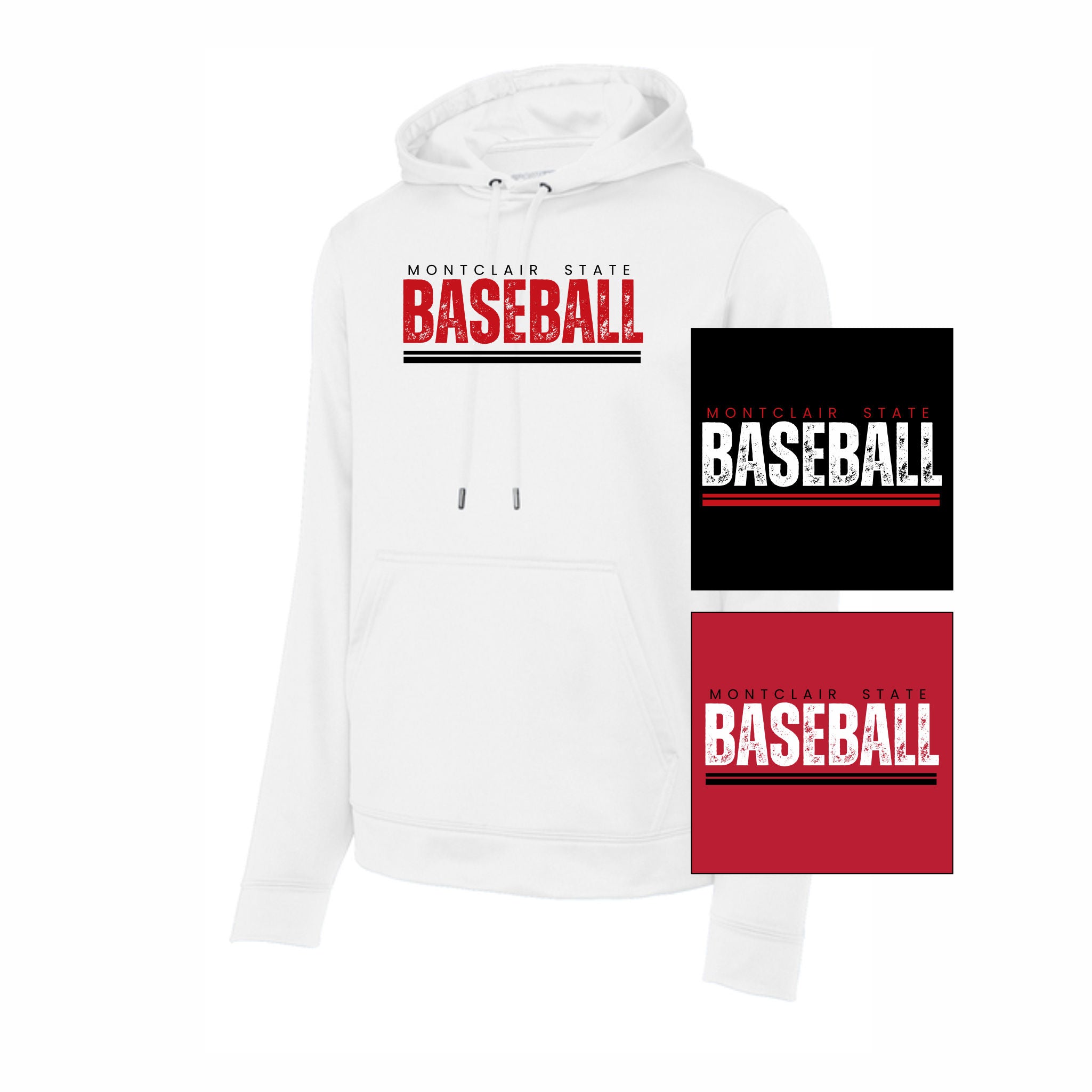 17. Montclair State Baseball Parents - Lines Design Performance Fleece Hoodie