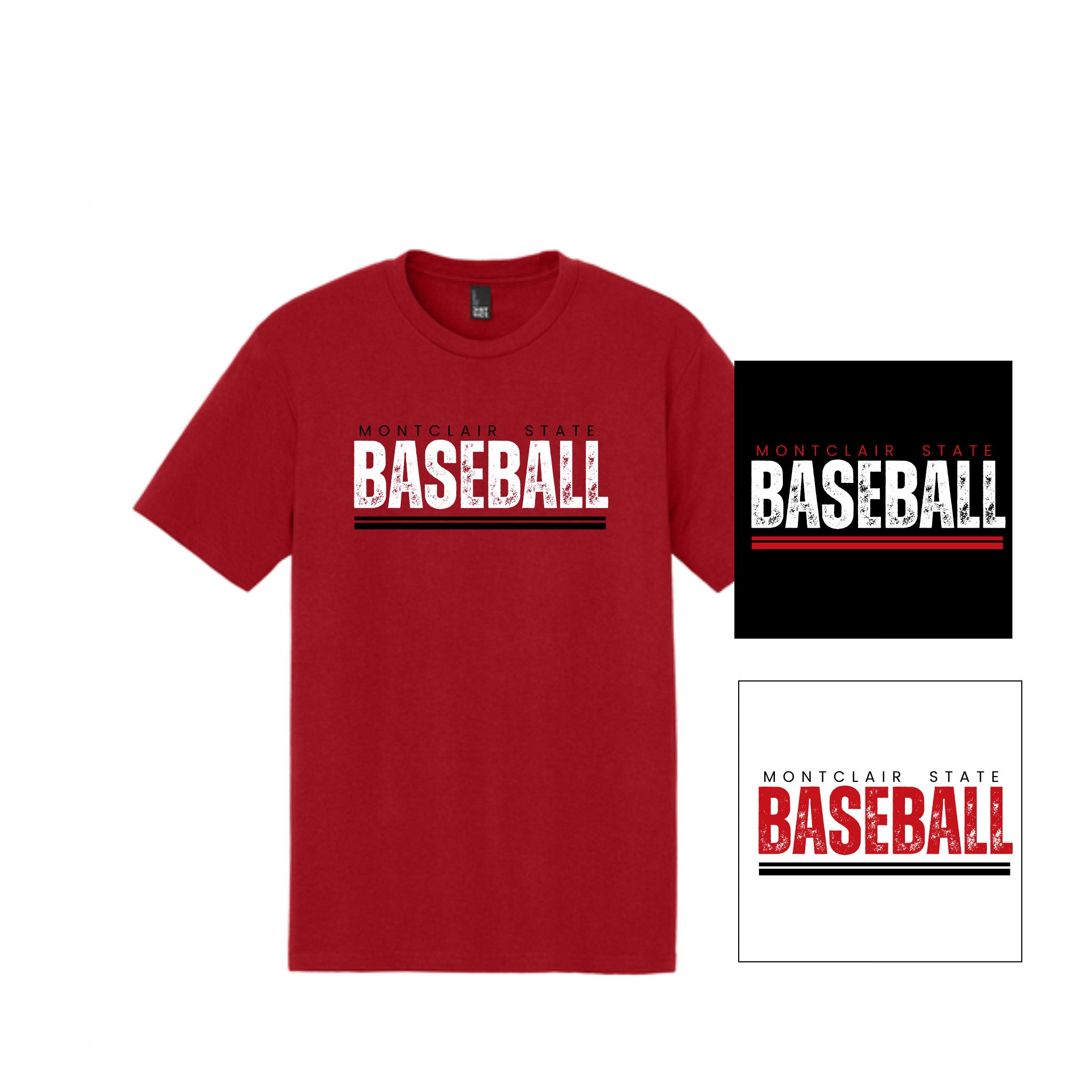 11. Montclair State Baseball Parents - Lines Design T-Shirt