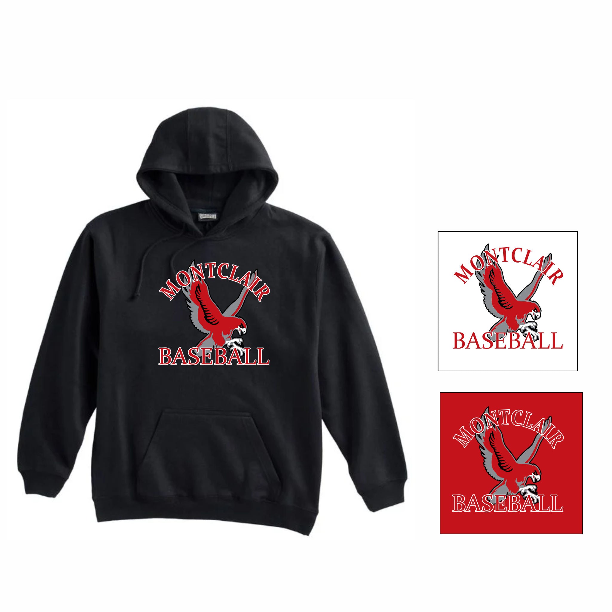 05. Montclair State Baseball Parents - Hoodie Hawk Design