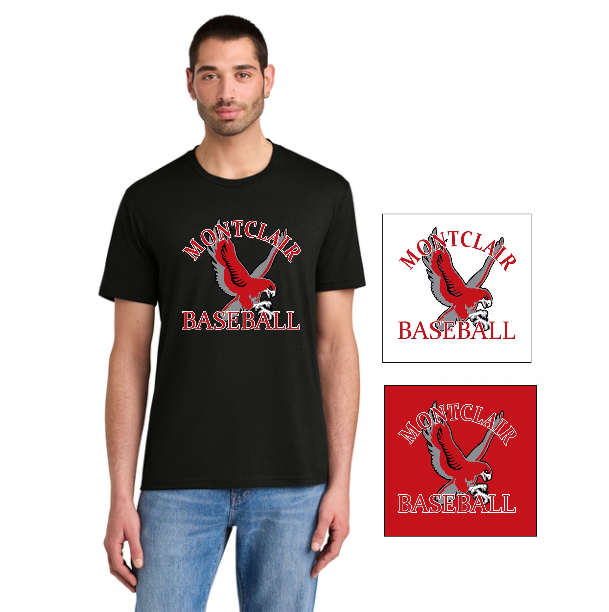 02. Montclair State Baseball Parents - Hawk Logo T-Shirt