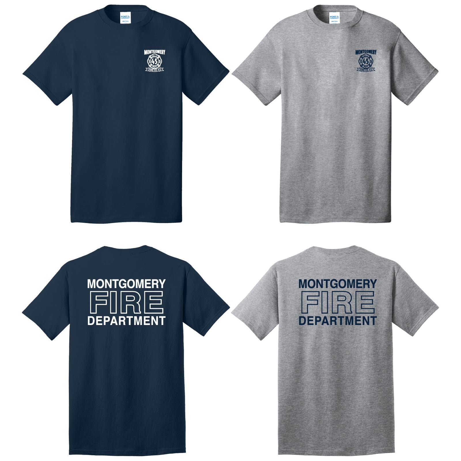 Montgomery Fire Department - Adult Unisex Cotton Short Sleeve Tee