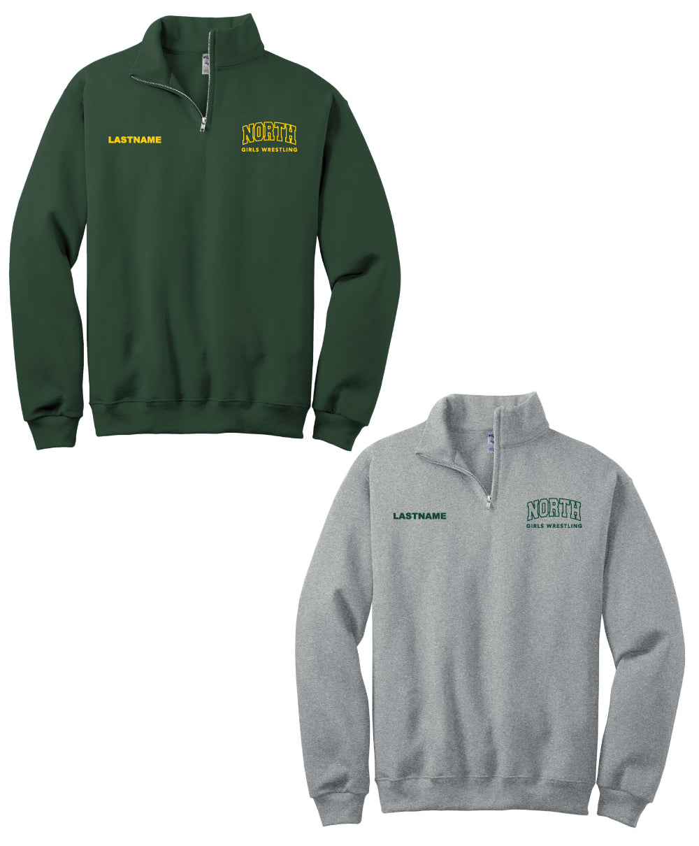 North Hunterdon H.S. Girls Wrestling - Embroidered Adult Quarter-Zip