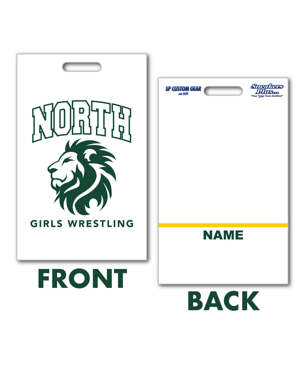North Hunterdon H.S. Girls Wrestling - Custom Sublimated Bag Tag