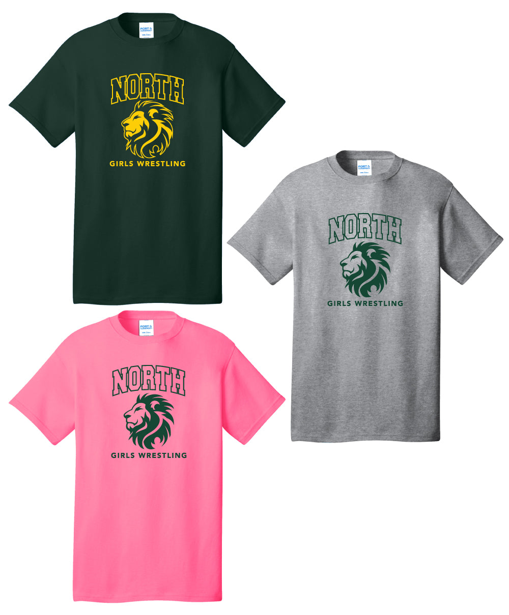 North Hunterdon H.S. Girls Wrestling - Men's/Women's Cotton Short Sleeve Tee