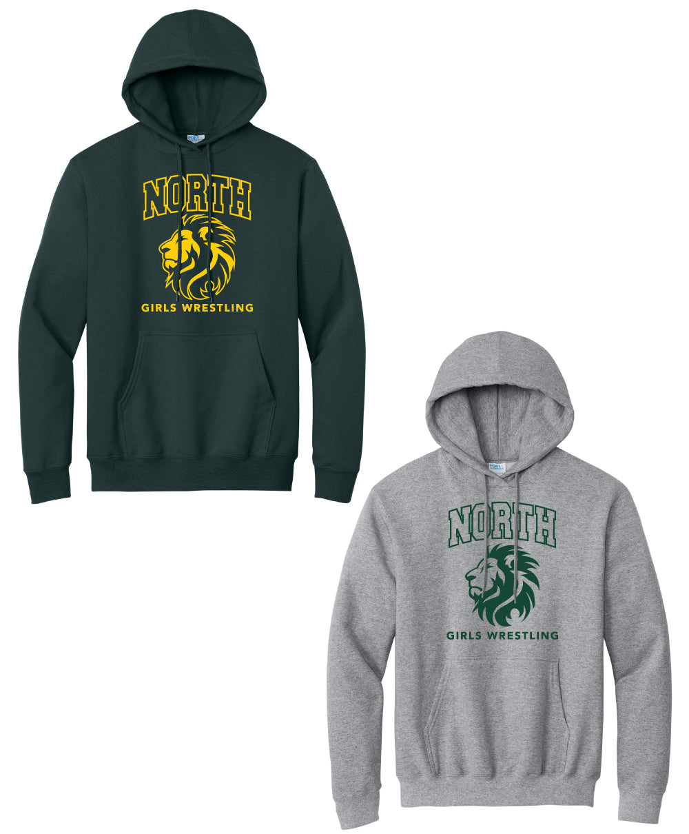 North Hunterdon H.S. Girls Wrestling - Youth/Adult Unisex Fleece Hooded Sweatshirt
