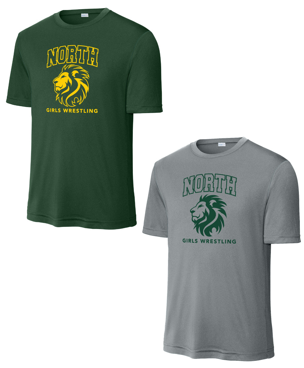 North Hunterdon H.S. Girls Wrestling - Adult Unisex PosiCharge® Wicking Short Sleeve Tee