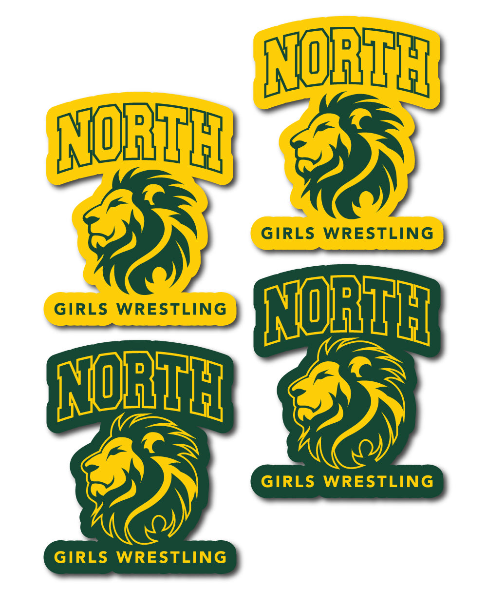 North Hunterdon H.S. Girls Wrestling - 4-Pack Stickers