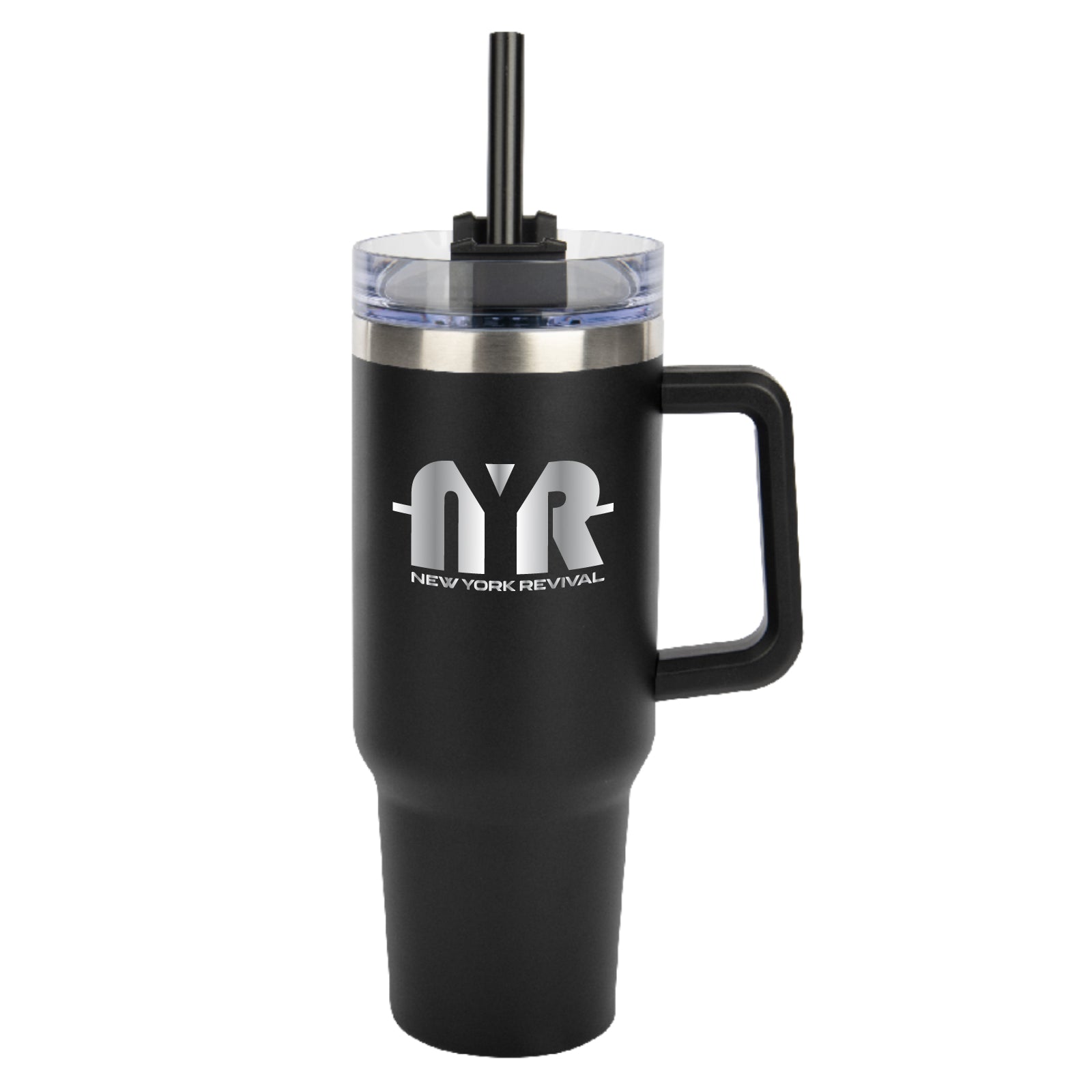 New York Revival - Laser-Engraved 40oz Stainless Steel Tumbler w/Straw