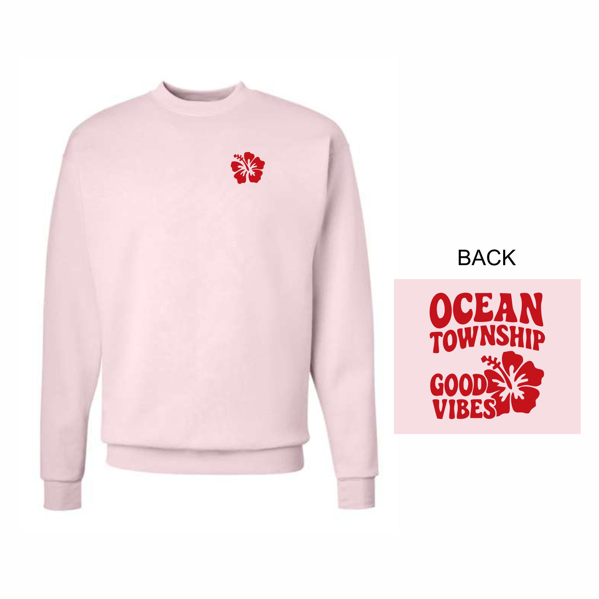 04. OTES - Hibiscus Hanes Crewneck Sweatshirt