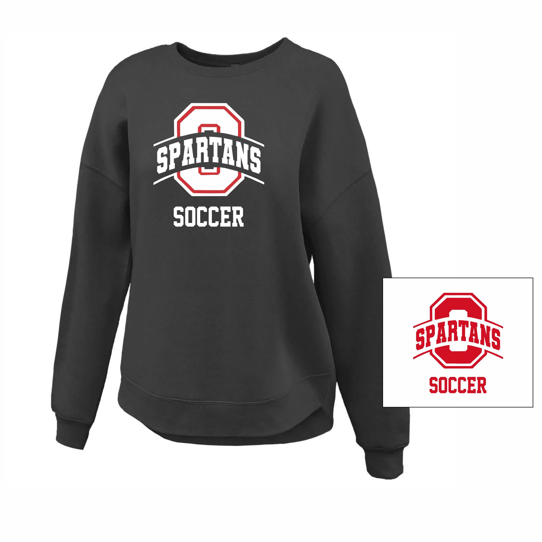 13. Ocean Boys Soccer - Ladies Crewneck (O Soccer)